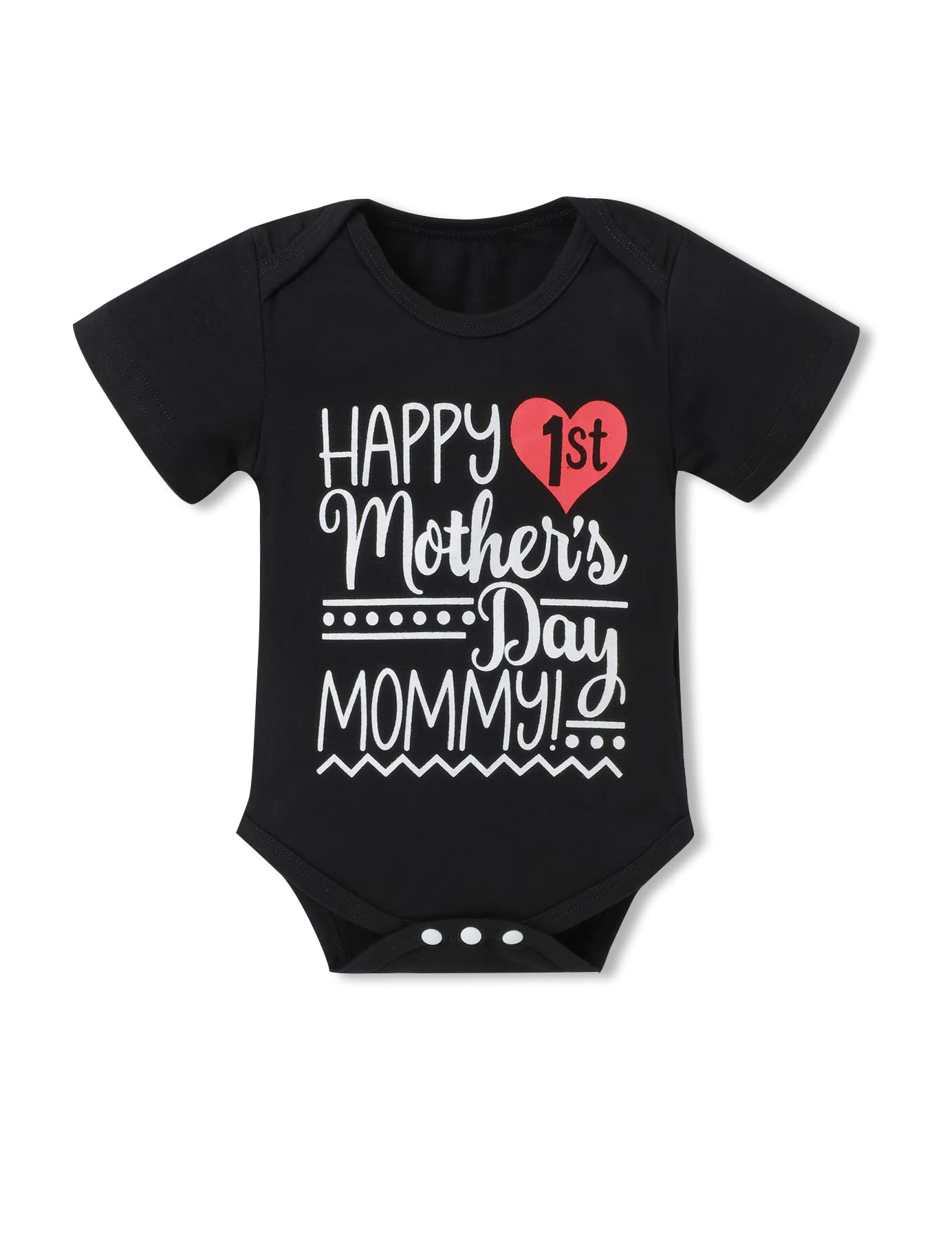 Happy First Mother's Day Outfit - Newborn Baby Boy & Girl Bodysuit & Romper Set - Perfect for Summer Photos, Gifts & Celebrations