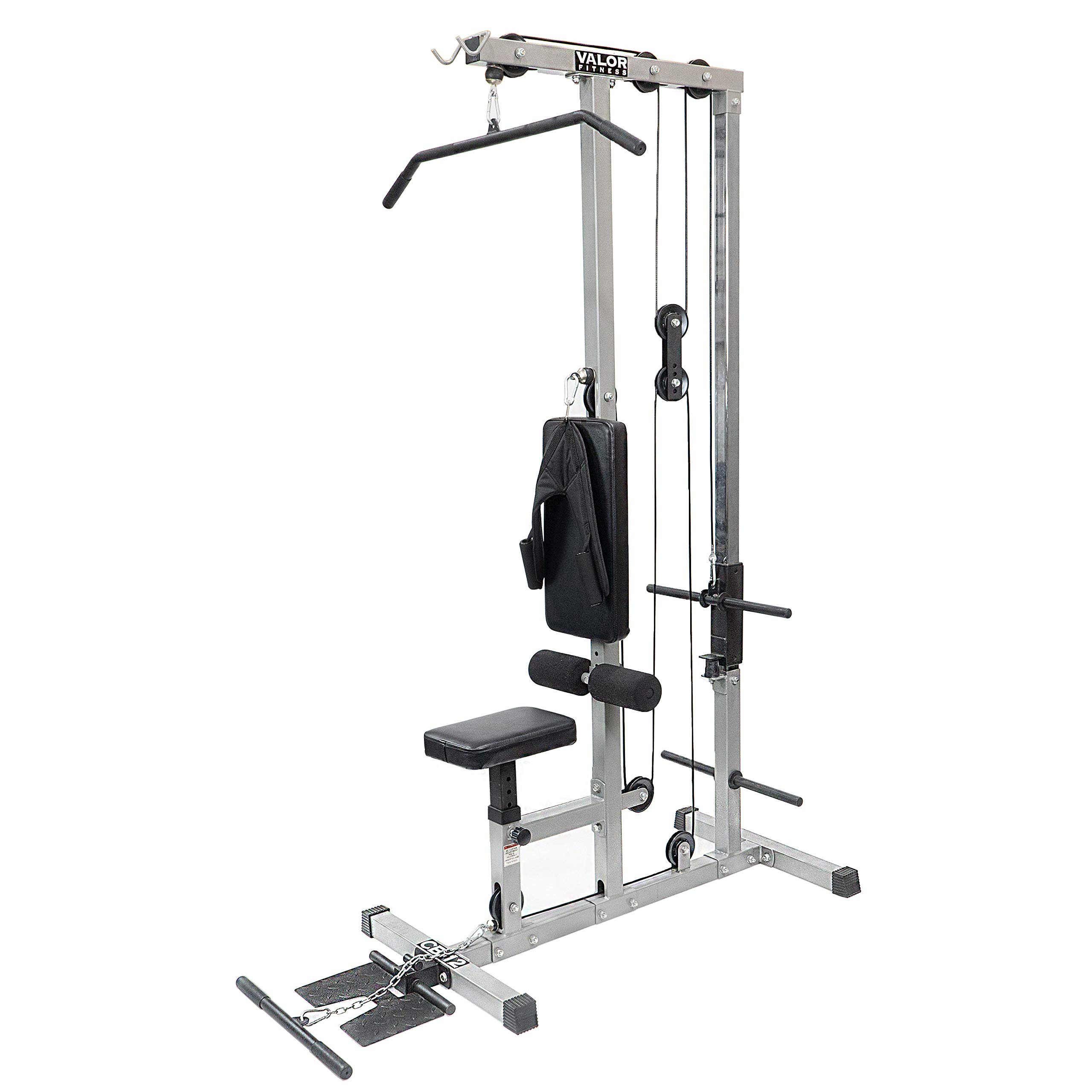 Valor Fitness Cable Machine - Lat Pulldown & Low Row Home Gym Equipment with Attachments | 200 lb Capacity Strength Training System for Upper Body Workouts | Perfect for Home Gym, Garage Workouts & Full-Body Exercise