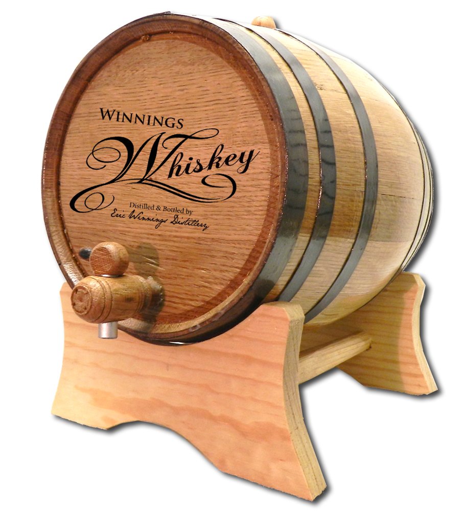 Premium American White Oak 10 Liter (2.5 Gallon) Barrel with Stand, Bung & Spigot - Home Brewing, Distilling, Wine Making & Cocktail Aging Kit for Bartenders & Enthusiasts - Perfect for Crafting Whiskey, Bourbon, Wine & Specialty Cocktails at Home