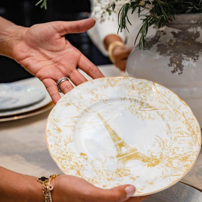 Bernardaud Tout Paris Assorted Salad Plates Set of 6 - Elegant French Dinnerware for Fine Dining & Entertaining