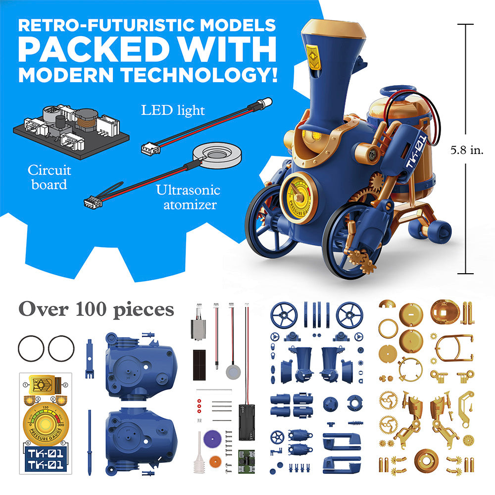 TrainBots: 2 in 1 STEAM Maker Kit for Kids - DIY Robotics Building Toy with Coding & Engineering Activities - Perfect for STEM Learning at Home or School