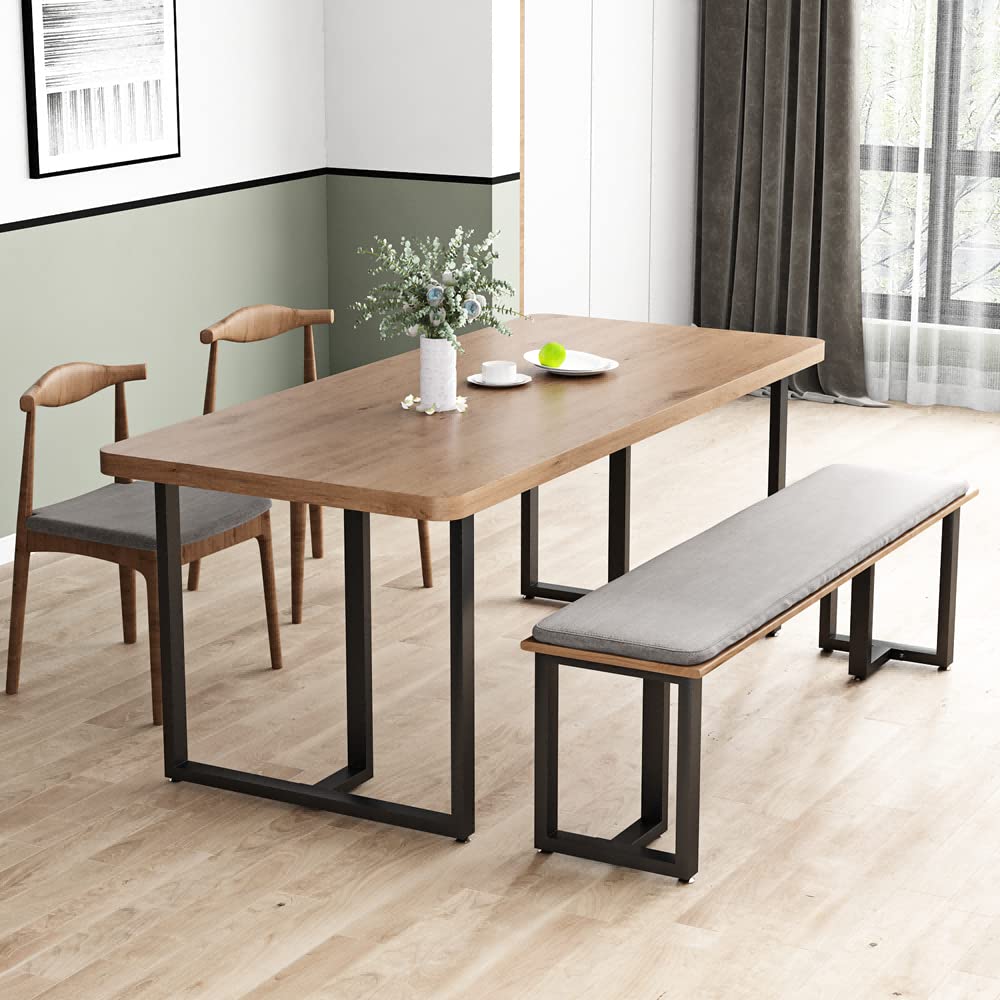 28'' Heavy Duty Black Metal Table Legs - Industrial Style DIY Desk Legs for Home Furniture (Without Plank) | Perfect for Dining Tables, Workbenches & Office Desks