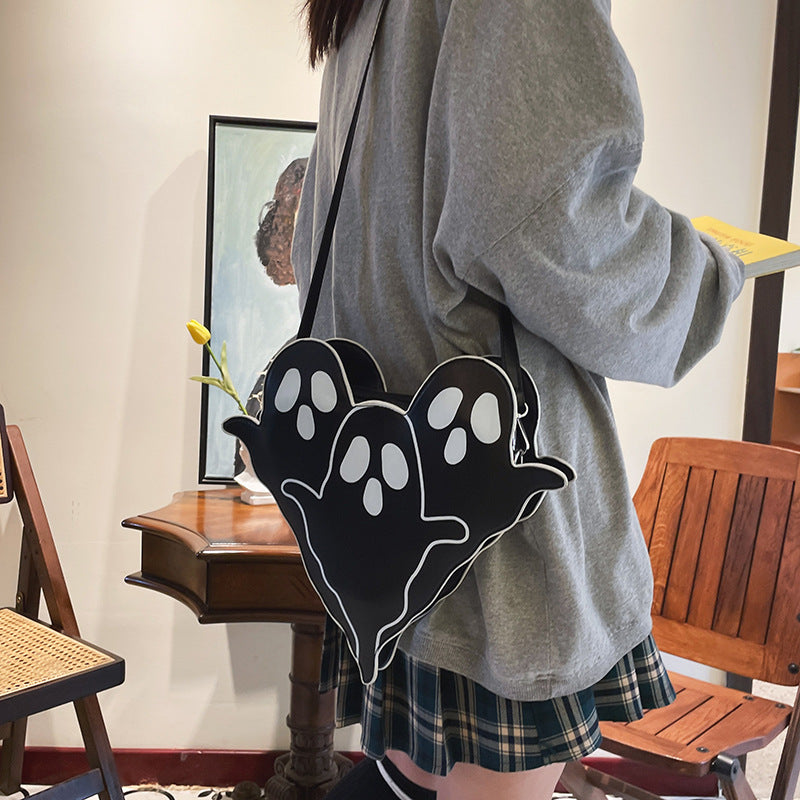 3D Cartoon Ghost Halloween Shoulder Bags for Women - Cute Crossbody Phone Purse with Funny Design | Perfect for Trick-or-Treating, Costume Parties & Spooky Outfits