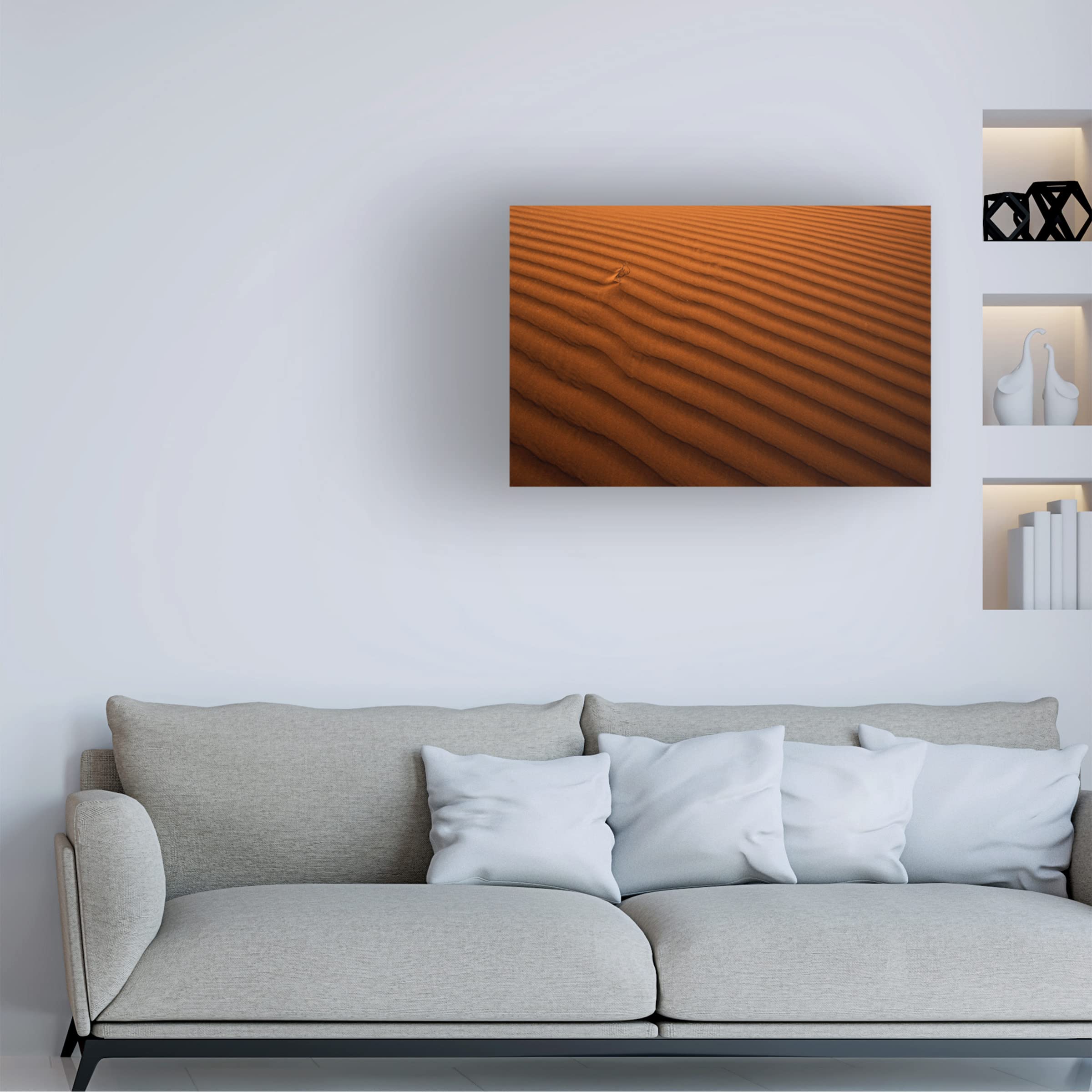 Trademark Fine Art 'Golden Lines' Canvas Art by Ibrahim Nabeel - Modern Abstract Wall Decor for Living Room, Bedroom & Office
