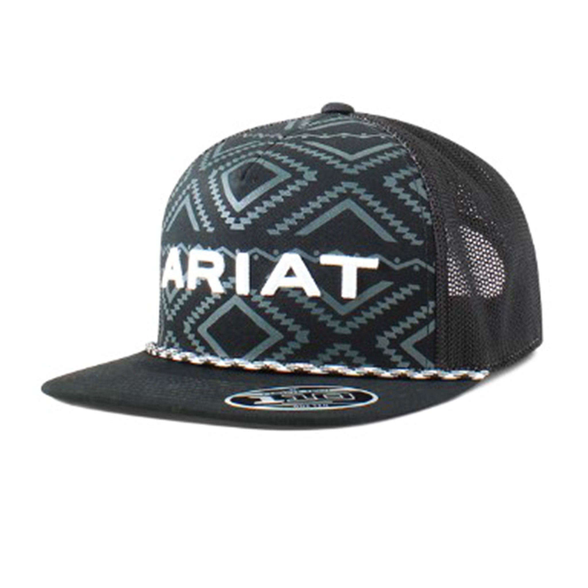 Ariat Aztec Rope Cap - Western Style Adjustable Baseball Hat for Men & Women - Perfect for Rodeo, Horseback Riding & Outdoor Adventures