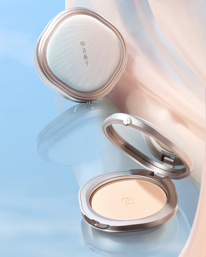 Yurong Airbrushed Tinted Pressed Powder with SPF - Lightweight Matte Finish, Oil Control & Sun Protection - Perfect for Daily Makeup & On-the-Go Touch Ups