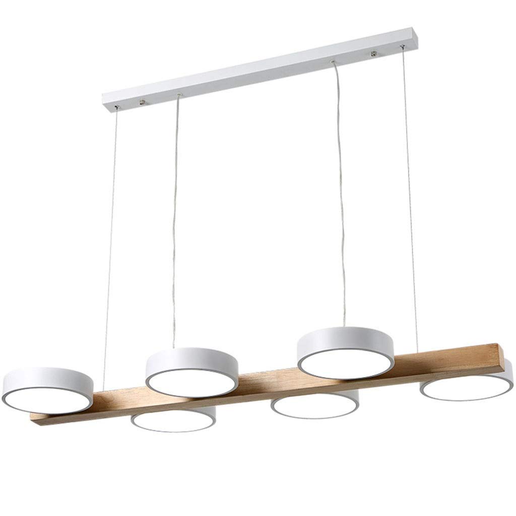 SaiFei Modern LED Chandelier - Solid Wood & Wrought Iron Pendant Light for Dining Room, Living Room - 3 Color Temperature Adjustable (A Energy Class) | Perfect for Farmhouse, Rustic Home Decor & Wedding Venue Lighting
