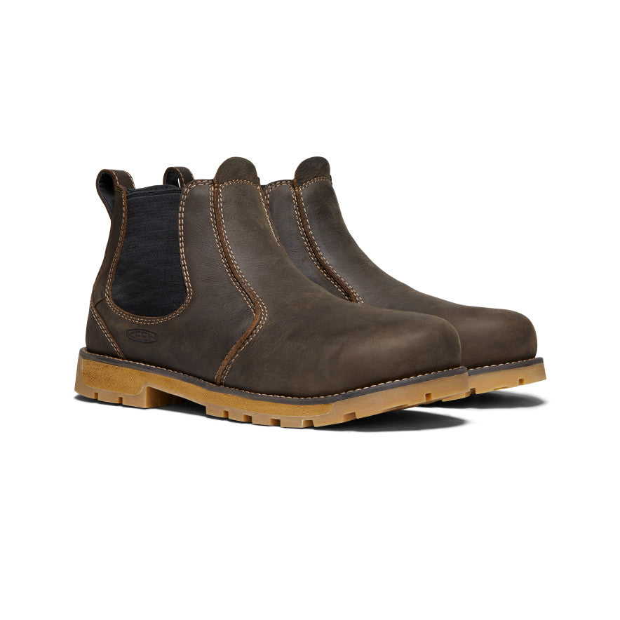 Men's Seattle Romeo Aluminum Toe Work Boots - Cascade Brown/Gum Leather - Slip Resistant & Comfortable for Construction, Outdoor & Heavy Duty Jobs