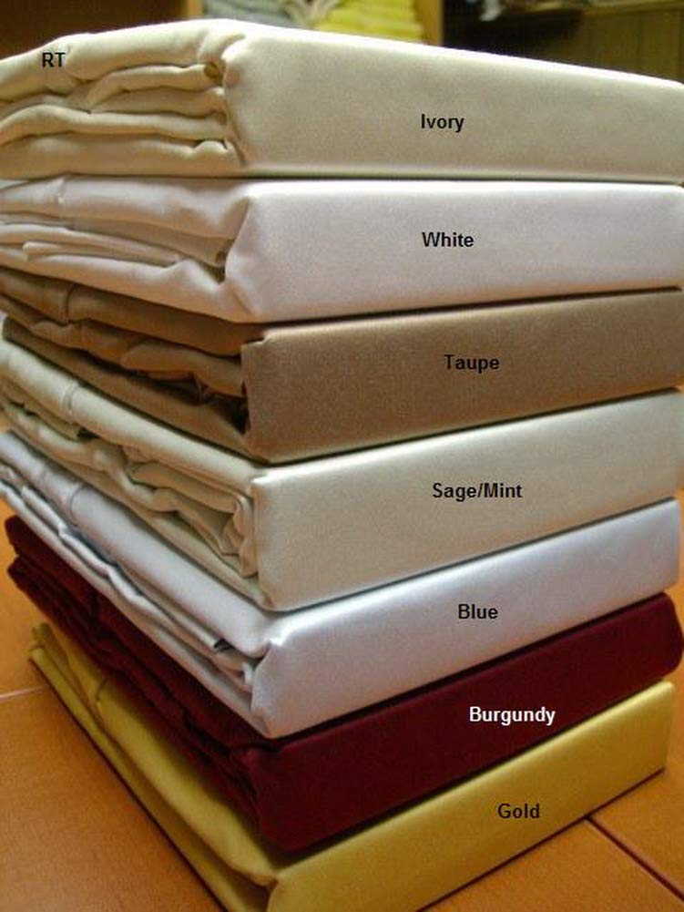 Blancho T600 Queen Size Sheet Set - 100% Egyptian Cotton Solid Gray Bed Sheets - Soft & Breathable for Ultimate Comfort - Perfect for Master Bedroom, Guest Room, or Luxury Hotel Use