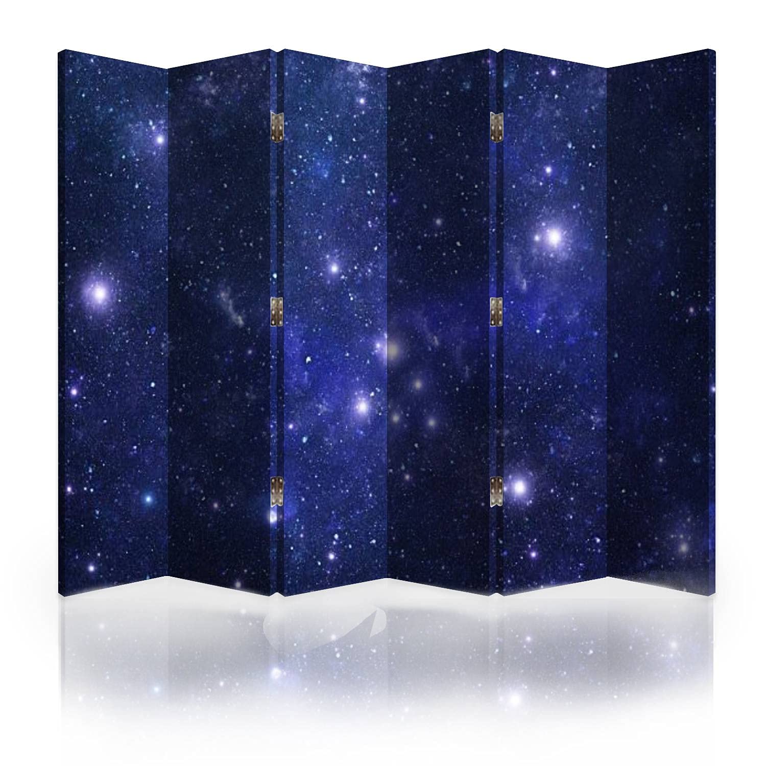 6-Panel Canvas Room Divider Screen with Taurus Zodiac Constellation Design - Foldable Privacy Partition & Wall Separator for Bedroom, Office, or Studio Spaces