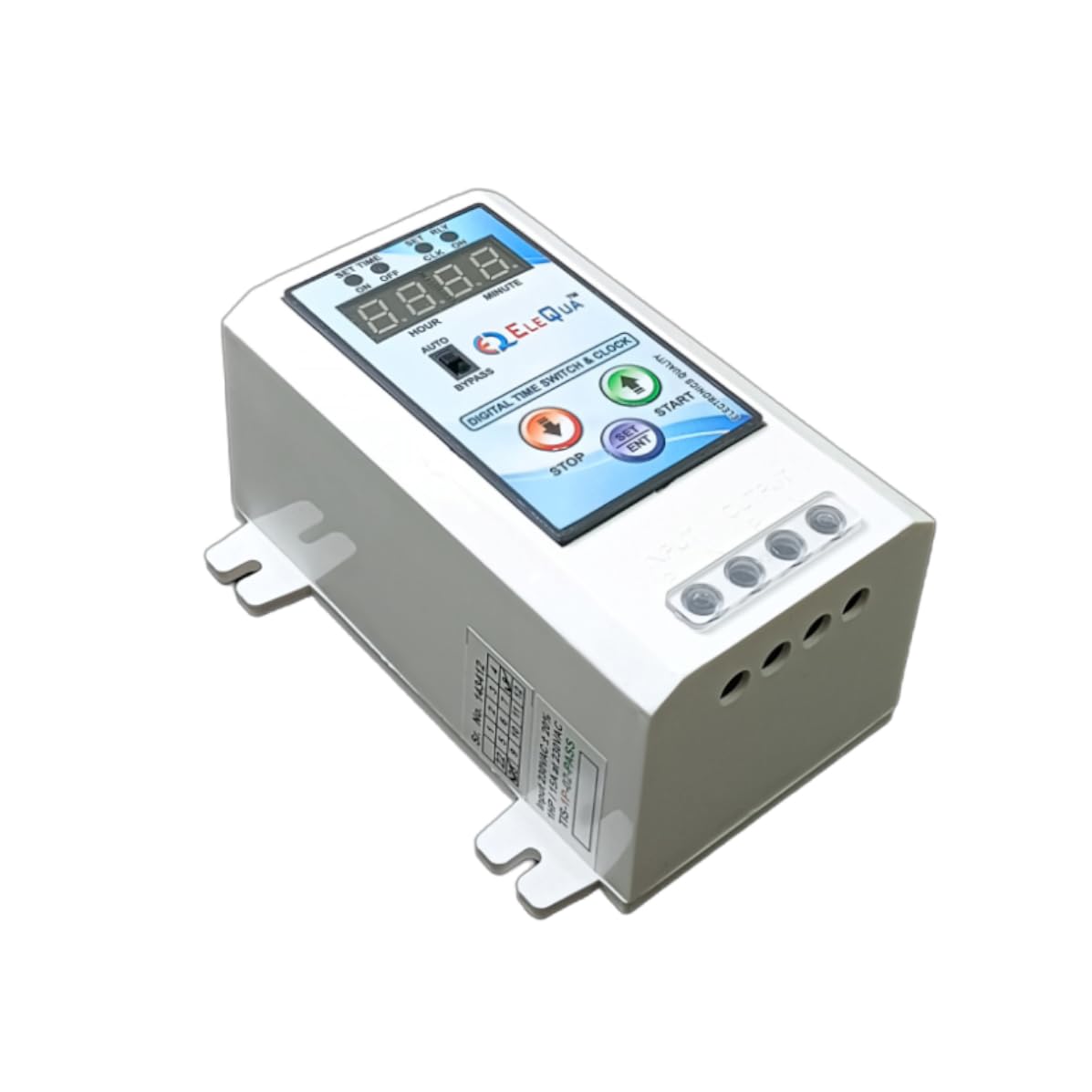 ELEQUA 30Amp 2HP Digital Timer Switch with Clock - Automatic ON/OFF for Street Lights, Sign Boards (10 Daily Programs) - Perfect for Outdoor Lighting, Commercial Signs & Home Automation