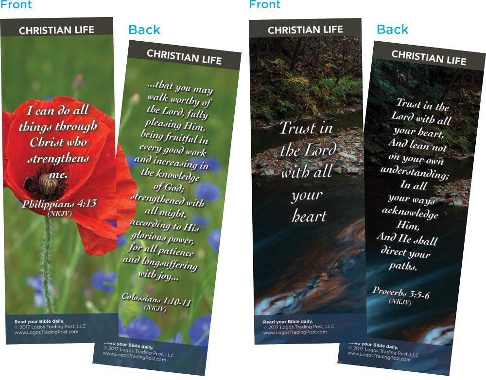 60 Pack Christian Bible Scripture Memory Verse Cards - Colorful Inspirational Bookmarks for Faith Building, Gospel Sharing & Encouragement | Great Gift for Church, Bible Study & Daily Devotion
