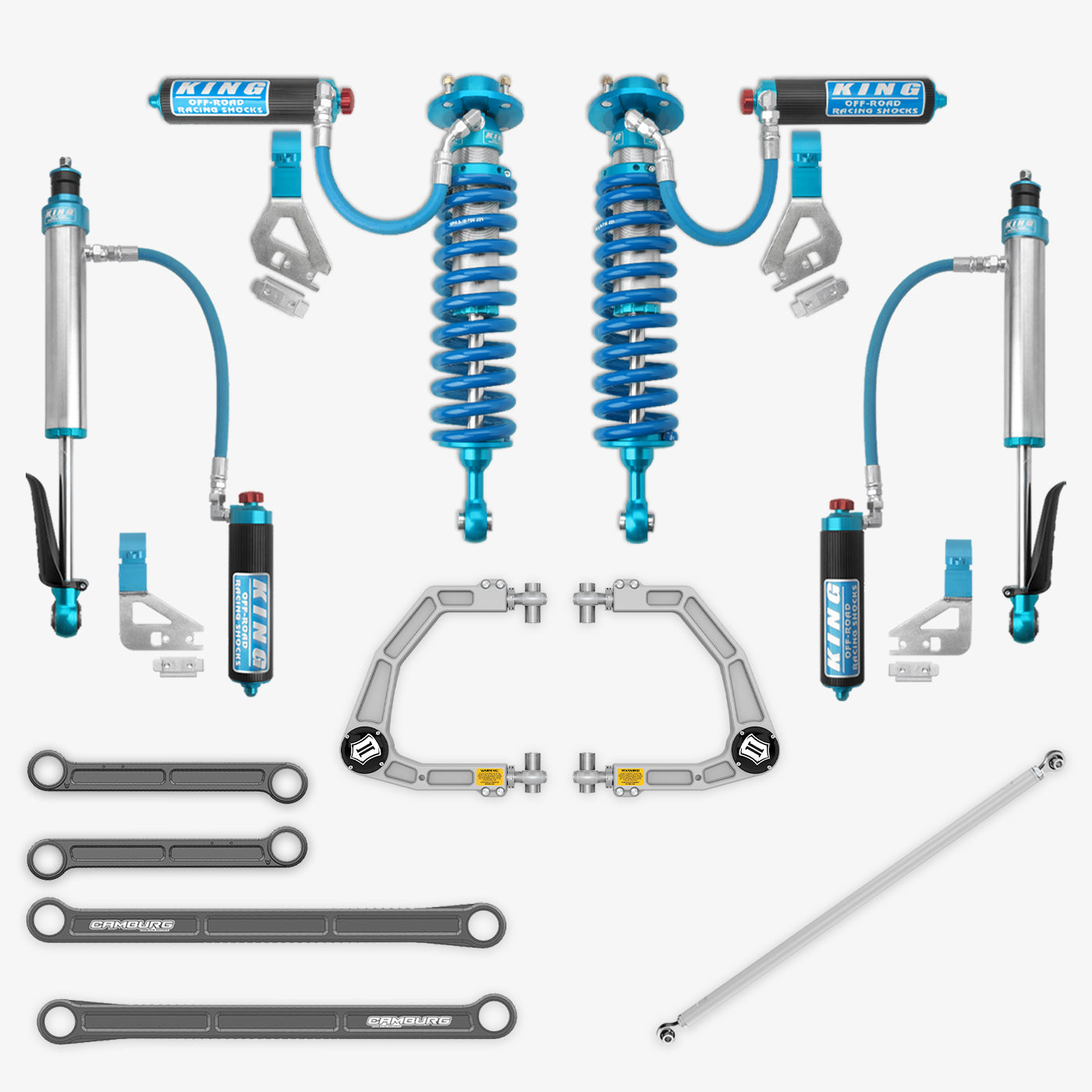 Toyota Tundra King 2.5 RR Coilovers & Rear Shocks with Upper Arms & Trailing Arm Combo Kit for 2022-2025 Models - Off-Road Suspension Upgrade for Enhanced Performance & Durability