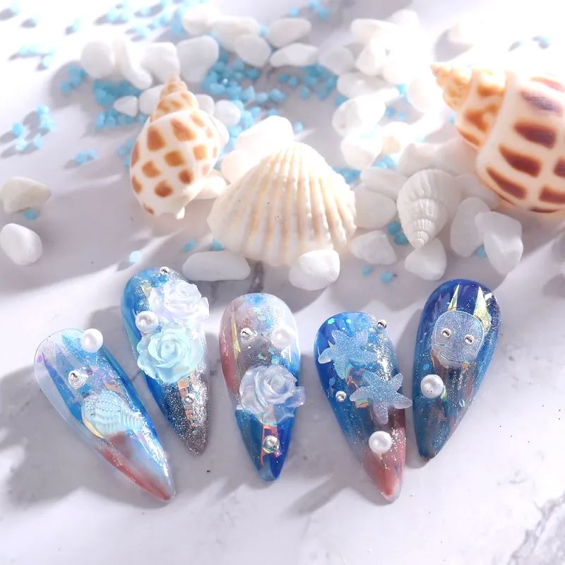 Glow in the Dark Nail Art Charms - 500pcs Nail Decorations Set for DIY Manicure, Perfect for Parties, Halloween & Night Events