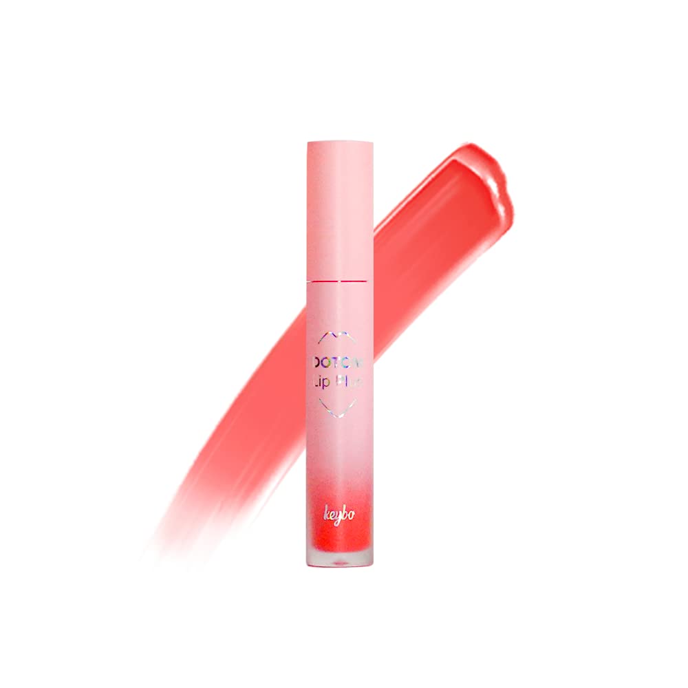 KEYBO Lip Plumper Dotom Lip Plus - 16 Colors Extreme Plumping Clear Lip Gloss with Essence Lip Care Oil | Korean Makeup Tints (04. Summer Tangerine) | 3-Step Hydration for Fuller Lips | Perfect for Daily Wear, Night Out & Makeup Looks