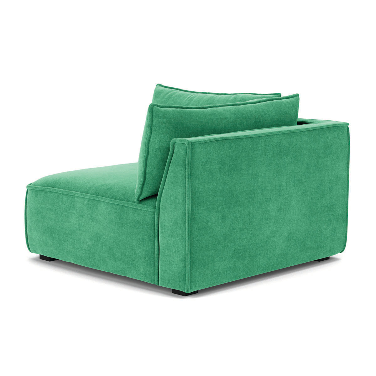 Daphne Fabric 1-Seater Right Corner Modular Sofa - Compact Sectional Couch for Small Spaces, Living Rooms & Apartments