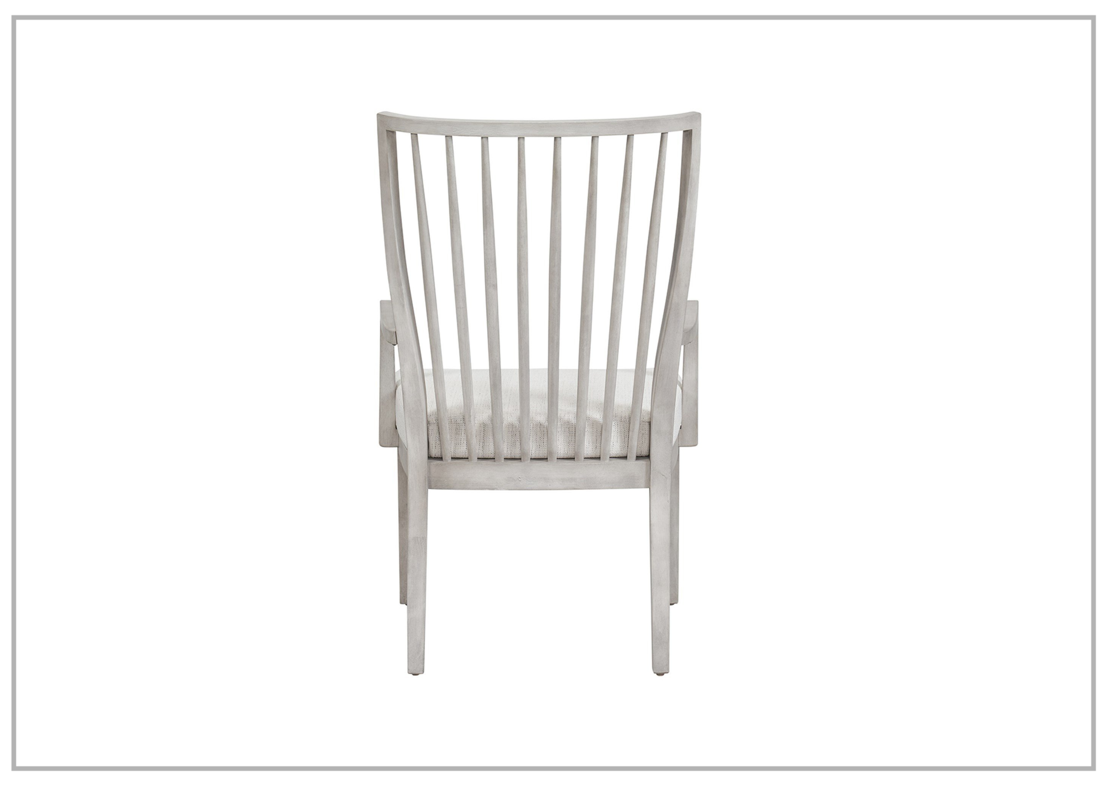 Modern Farmhouse Wooden Arm Chair - White Universal Furniture for Dining Room, Kitchen, or Living Room - Bowen Style Comfortable Seating