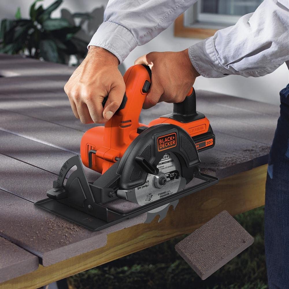BLACK + DECKER 20V Max Lithium Ion Cordless Power Tool Combo Kit (4-Piece) - Drill, Circular Saw, Reciprocating Saw, Flashlight - Perfect for DIY Projects & Home Improvement