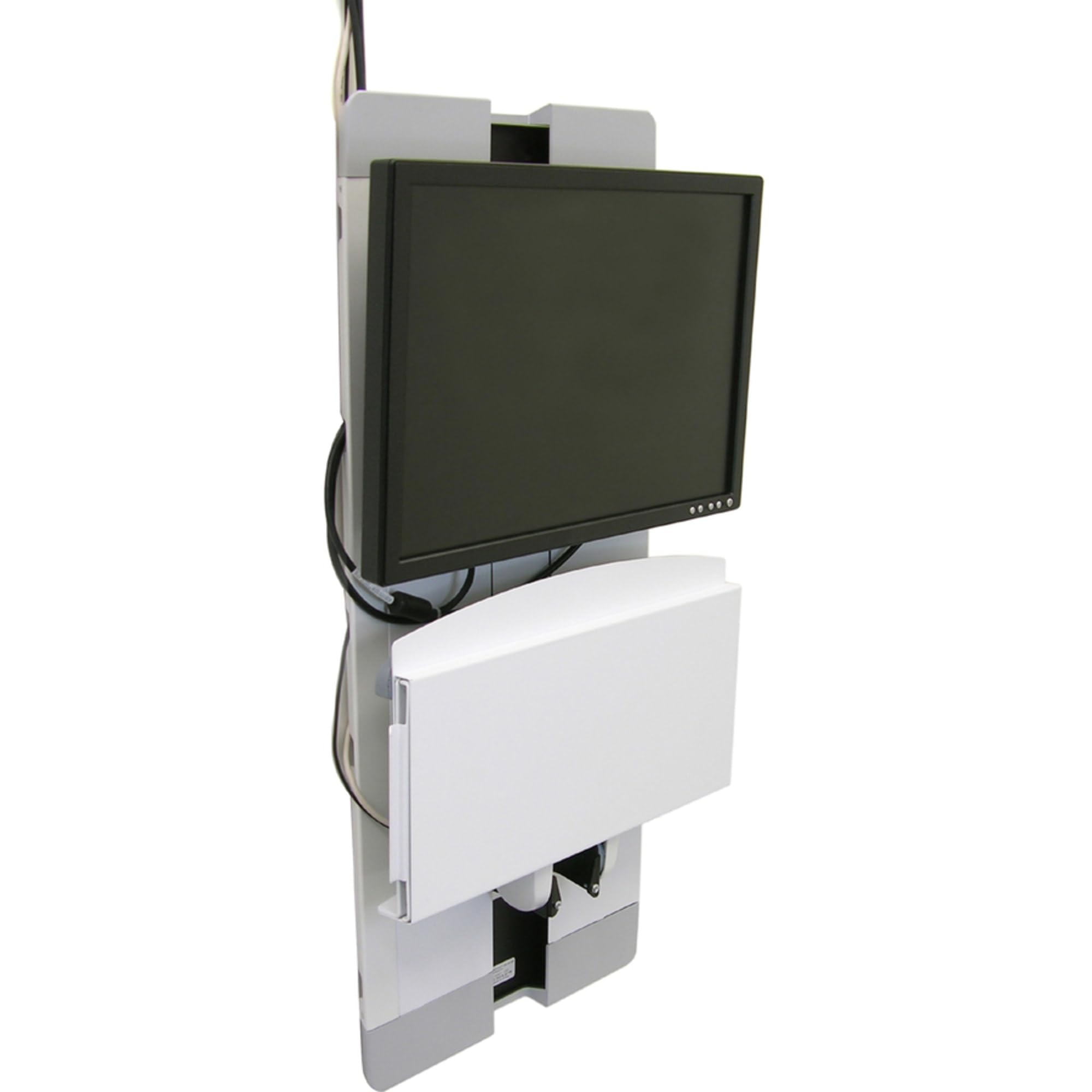 Steel Vertical Lift for High Traffic Areas - Easy-to-Clean White Exterior - Perfect for Warehouses, Retail Stores, and Office Buildings