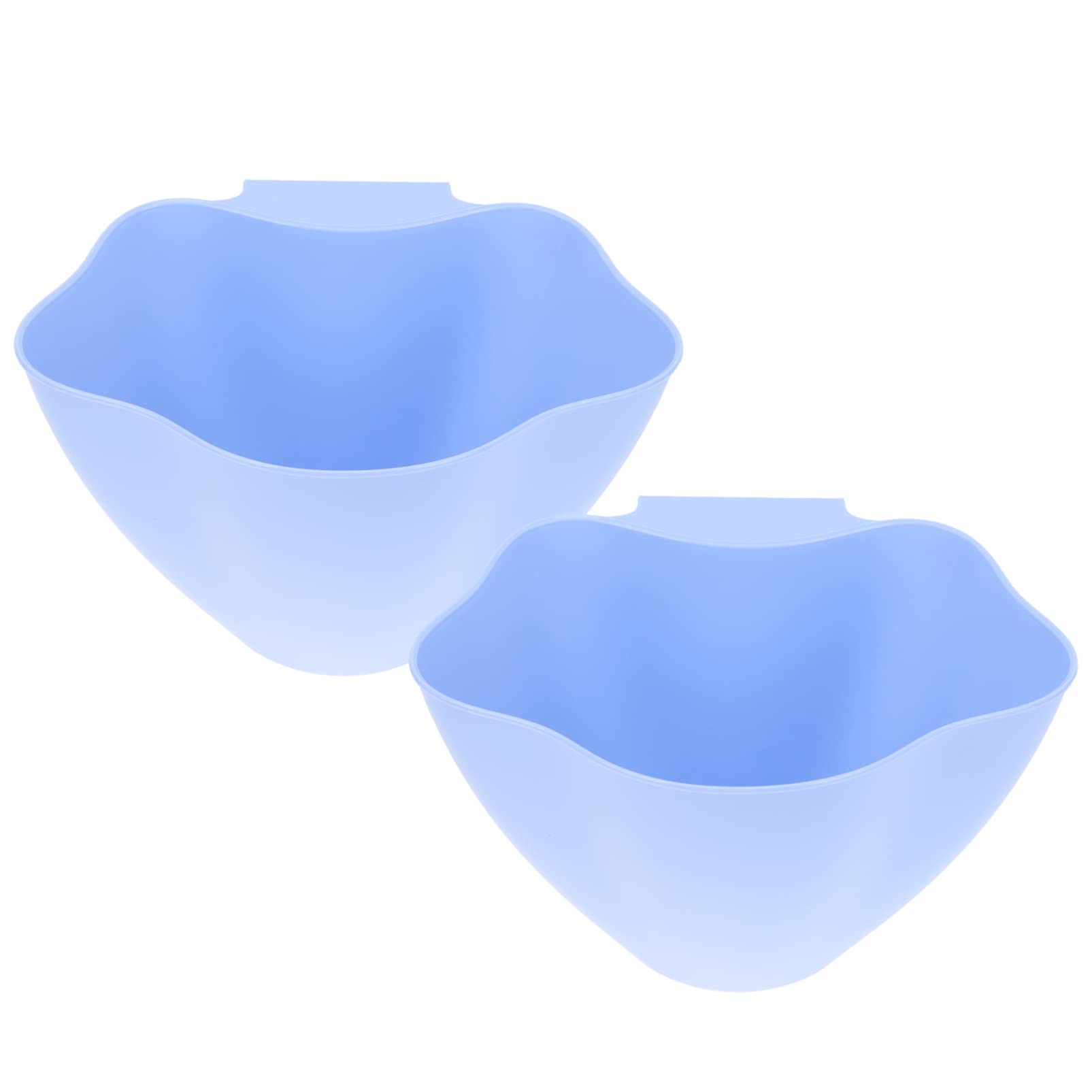 Lurrose 2-Pack Salon Waste Bin - Blue Beauty Cart Trash Can with Lid, Hair Salon Storage Container for Home & Professional Use | Perfect for Salon Stations, Bathroom Organization & Beauty Shop Waste Disposal