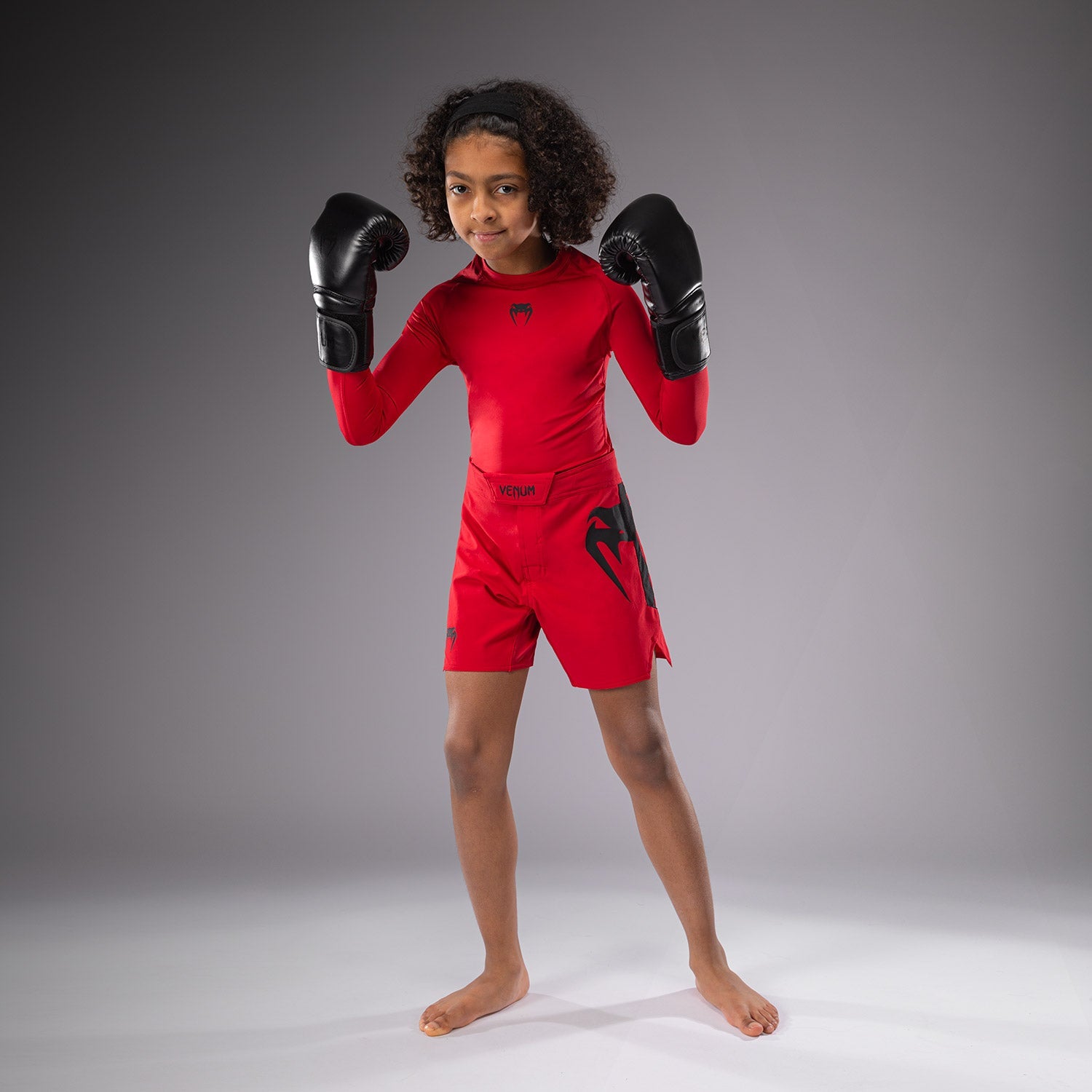 VENUM Kids MMA Fight Shorts - Lightweight & Comfortable Cherry Red for Youth Training & Competition - Perfect for Martial Arts, Boxing & MMA Practice