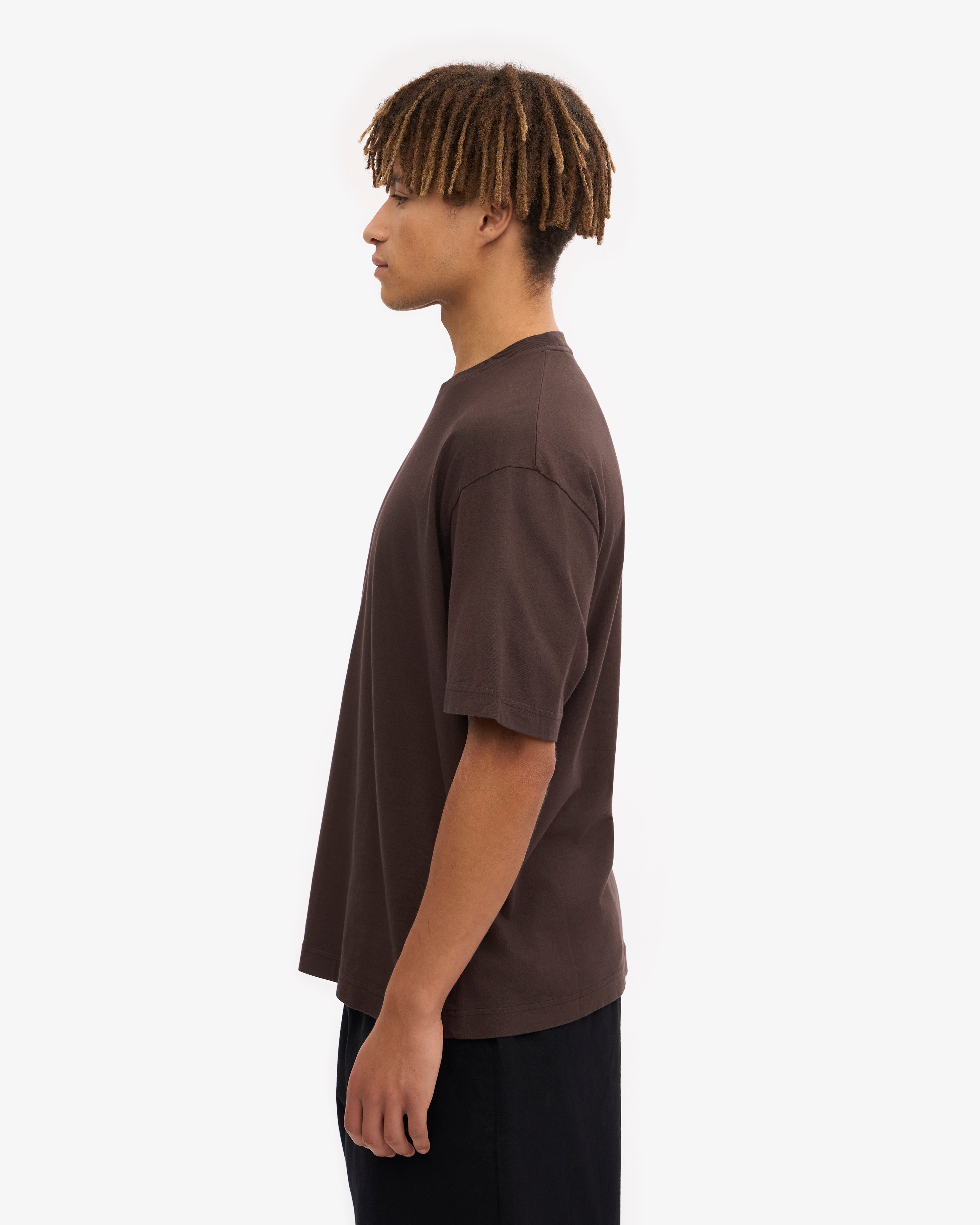 Organic Oversized T-Shirt for Women - Soft & Comfortable Coffee Brown Cotton Tee - Perfect for Casual Wear, Loungewear & Everyday Outfits