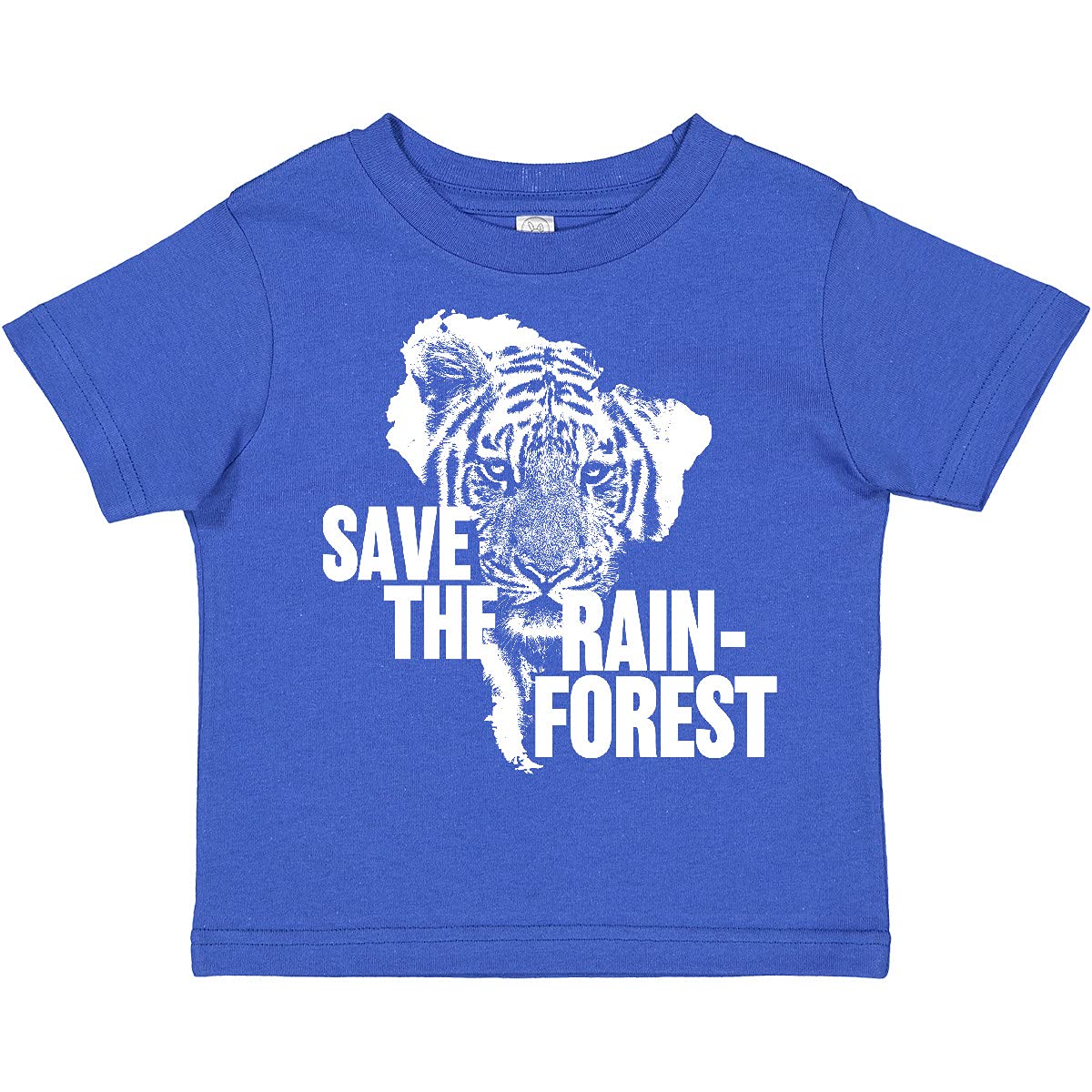 Save The Rainforest Tiger with South America Toddler T-Shirt | Cute Eco-Friendly Animal Graphic Tee for Kids | Playdate & Nature Outing Outfit