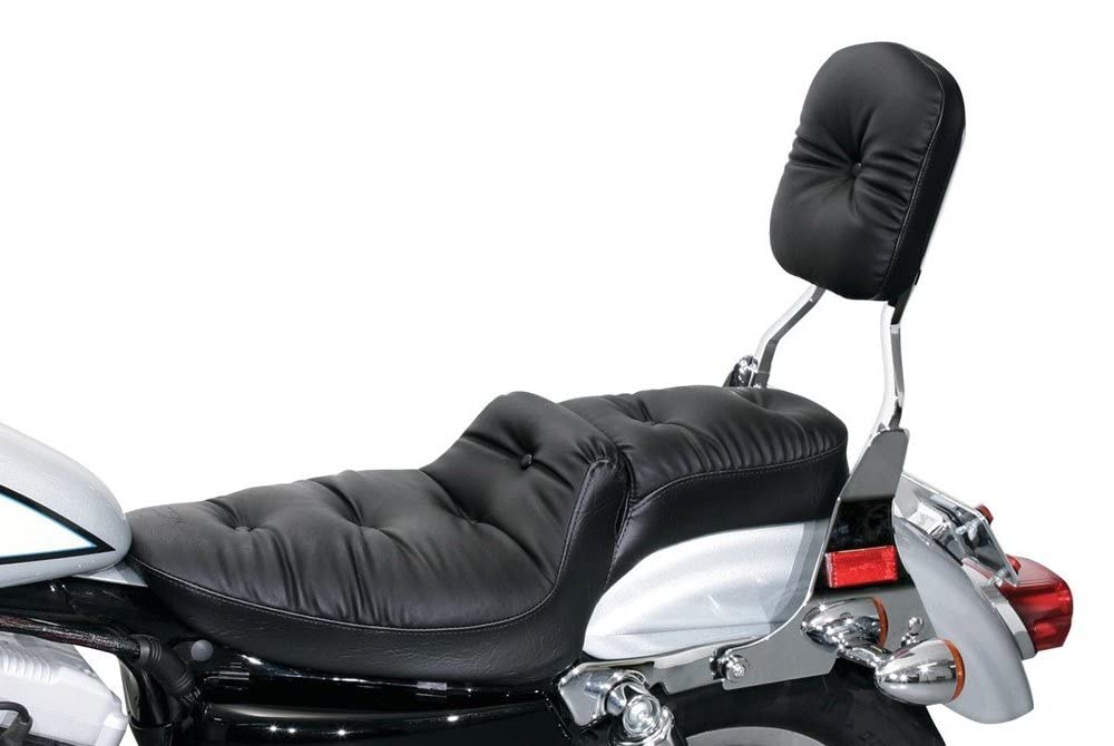 Premium Motorcycle Sissy Bar Pad - Comfortable Backrest Cushion for Harley, Honda, Yamaha & More - Perfect for Long Rides & Road Trips