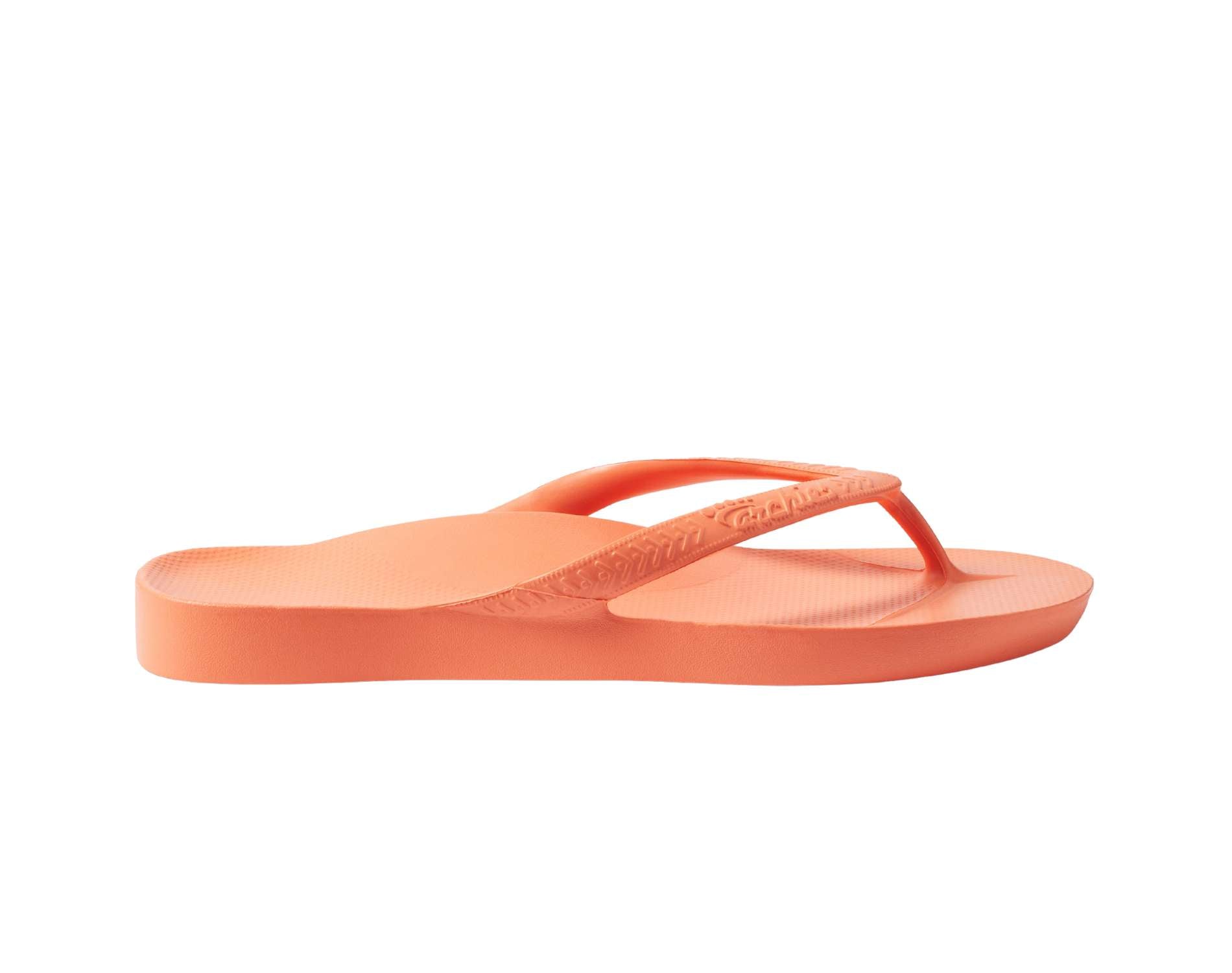 **Archie's Arch Support Thongs for Women - Comfortable Orange Flip Flops with Orthopedic Footbed - Perfect for Beach, Pool & Summer Walking**
