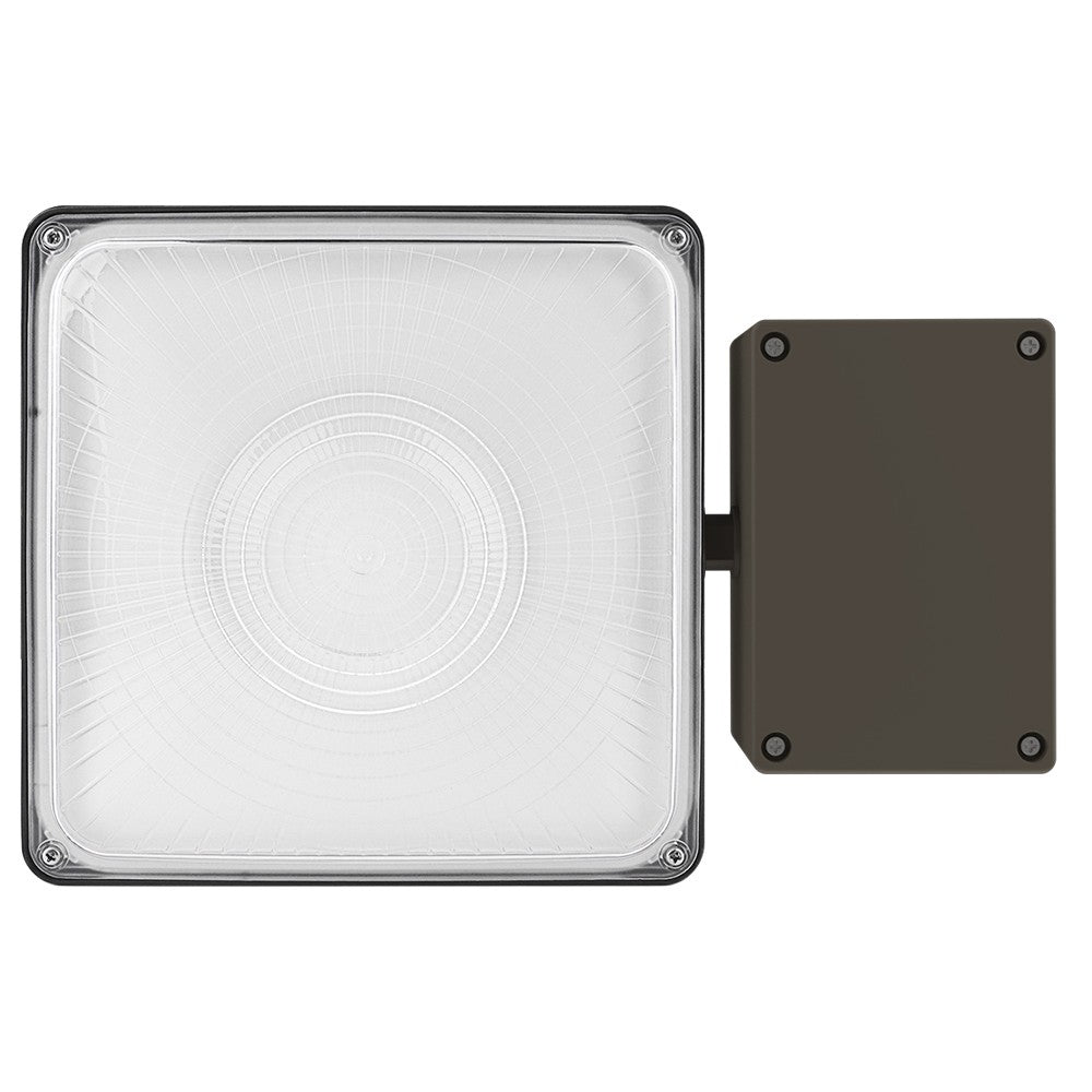 63W/45W/30W LED Canopy Light with Emergency Battery Backup - 5000K/4000K Selectable Color Temperature - 9,360 Lumens - Dimmable - 120-277V - 150W Equivalent - Perfect for Warehouses, Parking Garages, and Commercial Buildings