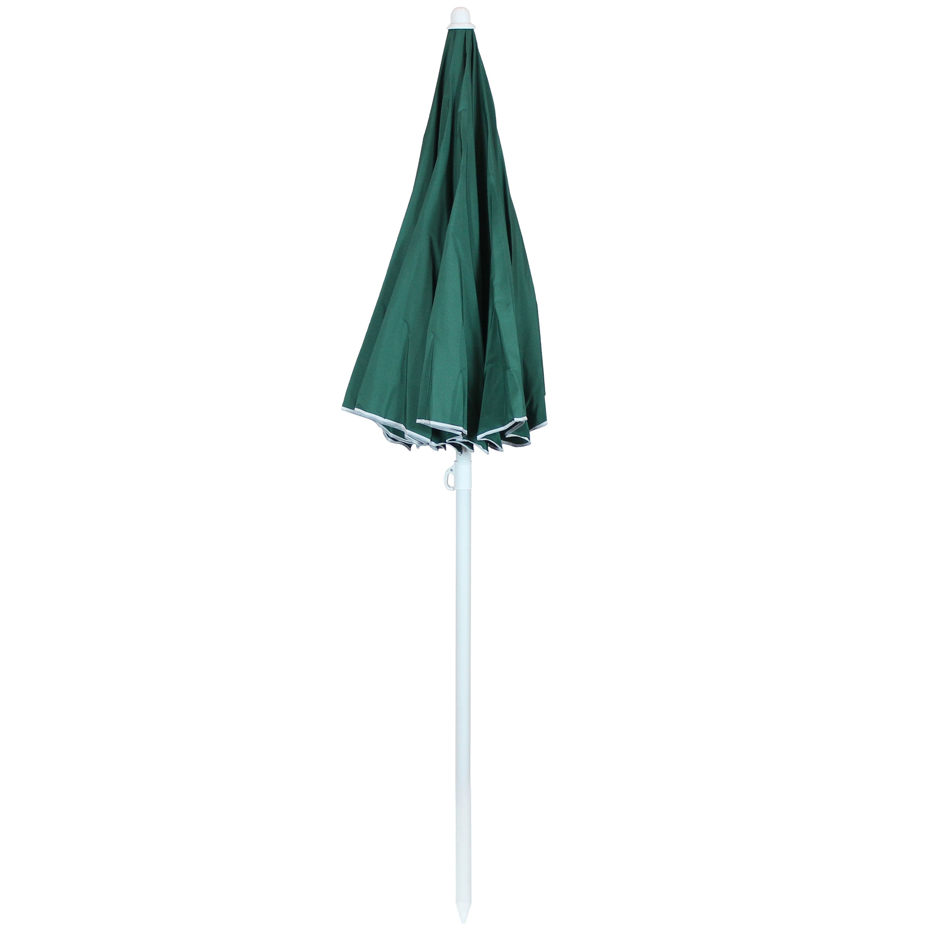 Sunnydaze 5-Foot Steel Beach Umbrella with Adjustable Tilt - UV Protection for Poolside, Backyard, and Outdoor Relaxation