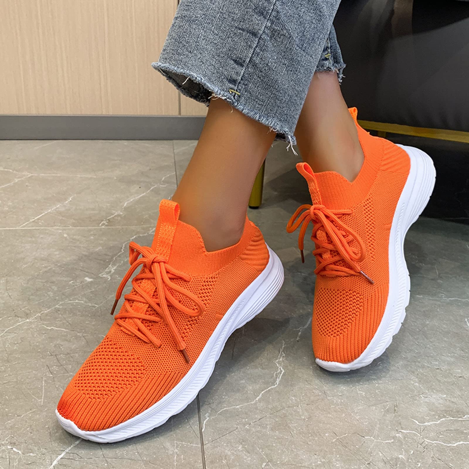 Women's Comfortable Slip-On Walking Shoes - Breathable Mesh Lightweight Sneakers for Running, Gym Workout & Travel - Perfect for Jogging, Fitness Training and Daily Wear