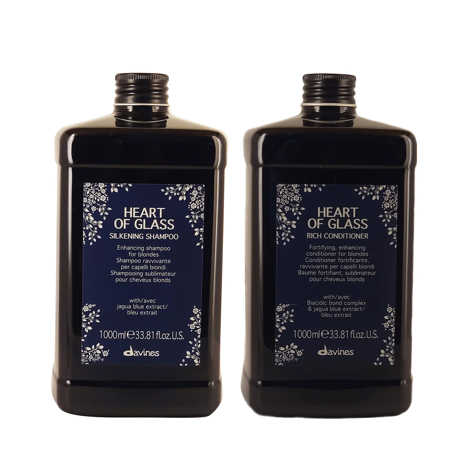 Davines Heart of Glass Liter Duo - Hair Gloss & Shine Treatment for Smooth, Silky Hair | Perfect for Salon & At-Home Use