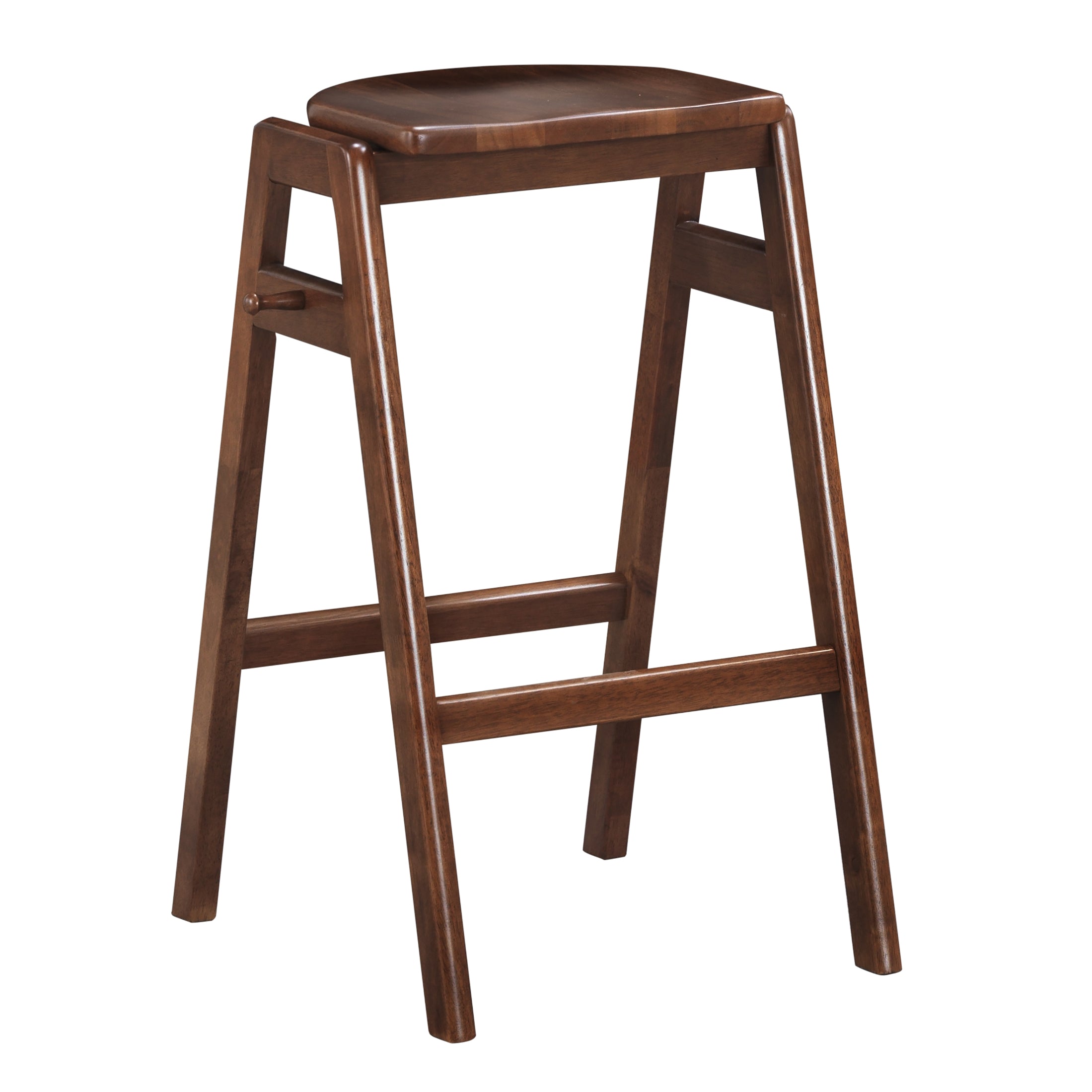 Roundhill Furniture Malvern Mid Century Modern Wood Stackable Bar Stools, Set of 2 - Perfect for Kitchen Island, Breakfast Bar & Home Decor