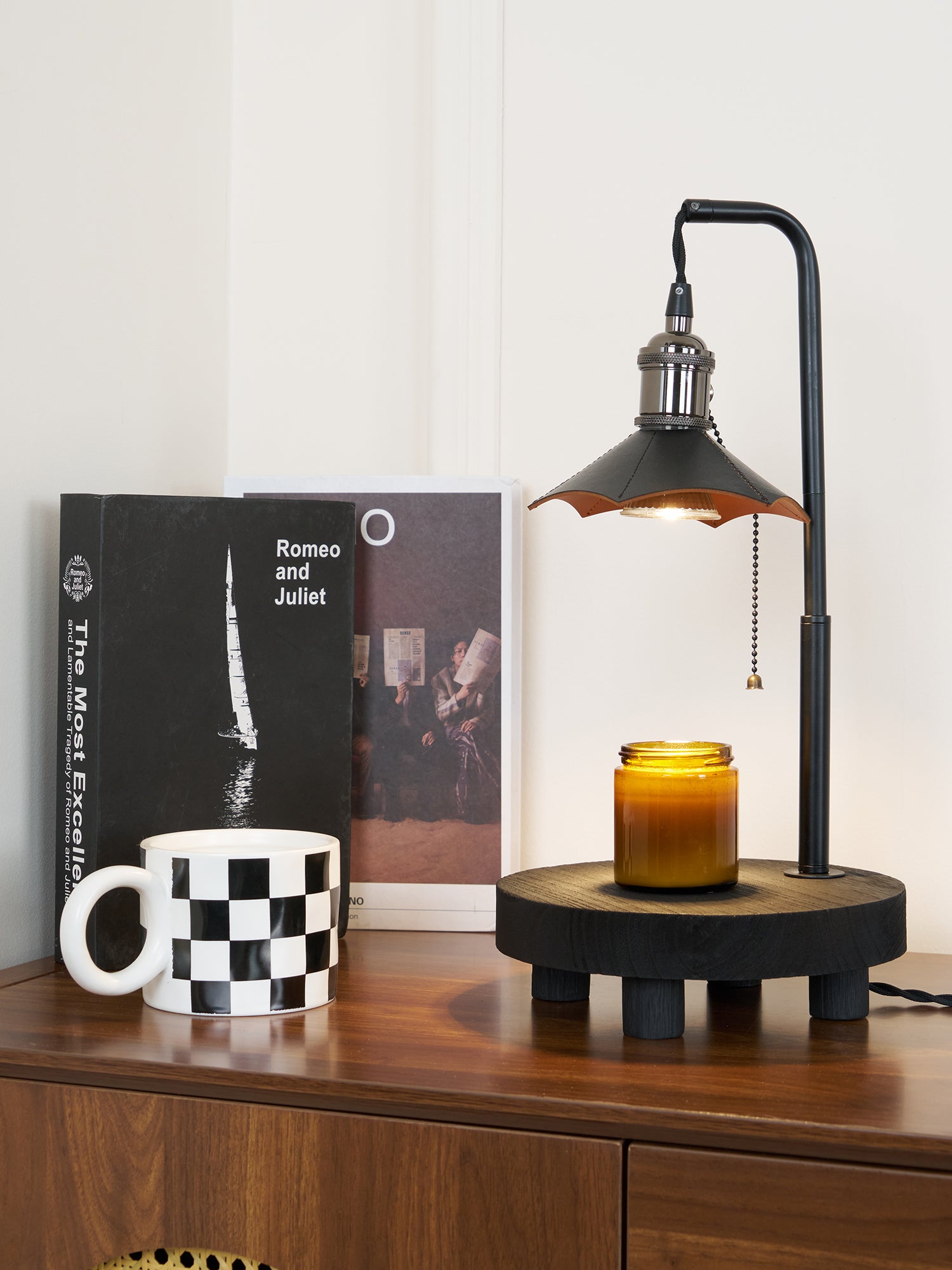Handcrafted Wooden Stool Table Lamp with Cordero Design - Modern Home Decor for Living Room, Bedroom & Office Lighting