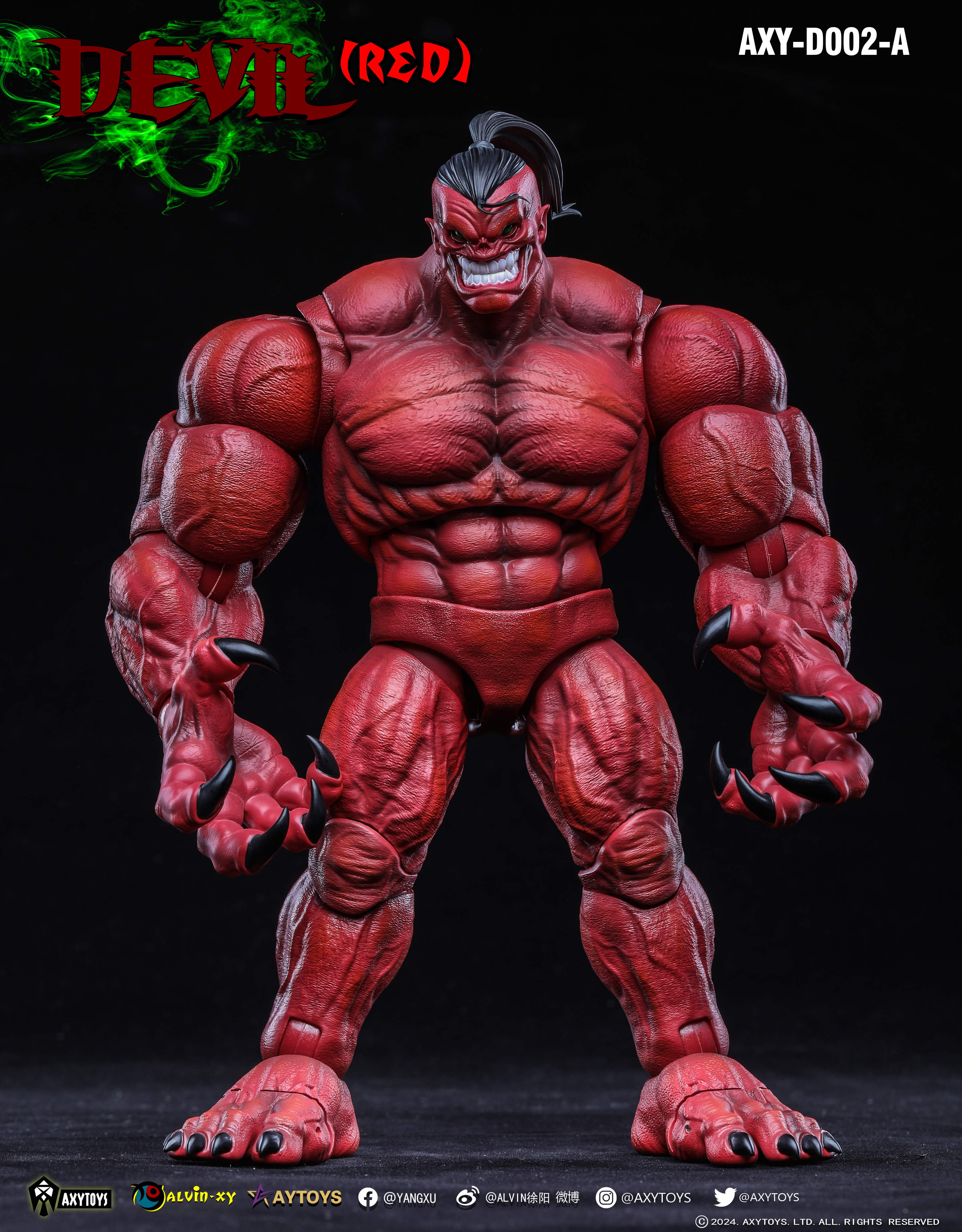 Pre Order AxyToys 1/12 Scale 20CM Devil Action Figure - Red & Grey Versions for Collectors and Display | Perfect for Anime Fans, Cosplay Props, and Model Photography
