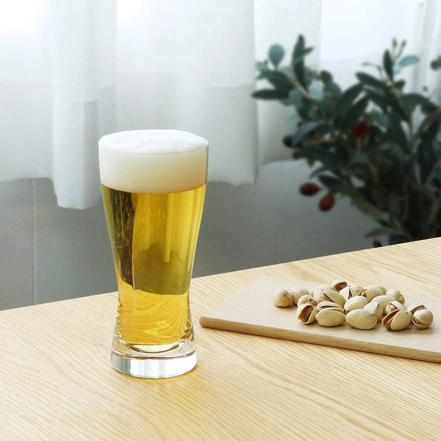 Premium Aderia Soda Lime Glass Pilsner Beer Glasses Set of 3 - Ideal for Craft Beer, Lager, and Home Brew Tasting - Perfect for Parties, Bars, and Gift Giving