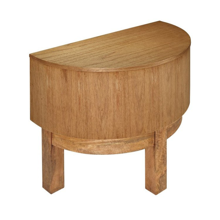 Zander Accent Table - 16 x 24 Inch Wheat Toast Finish Side Table for Living Room, Bedroom, or Entryway - Perfect for Decor, Lamps, and Plants