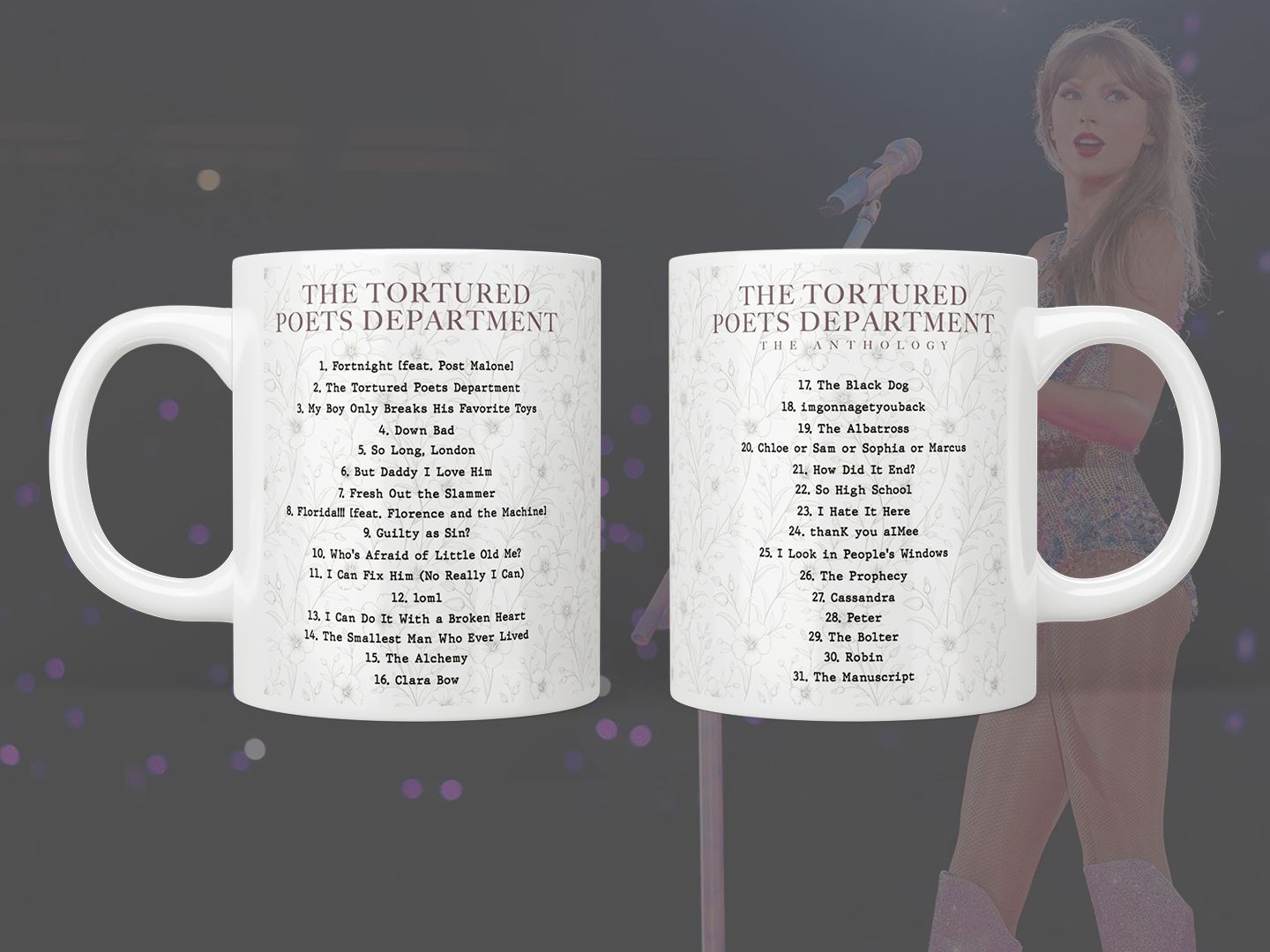 Taylor Swift The Tortured Poets Department Anthology Tracklist Coffee Mug - Perfect for Swifties, Music Lovers & Collectors - Great for Home, Office & Gift Giving