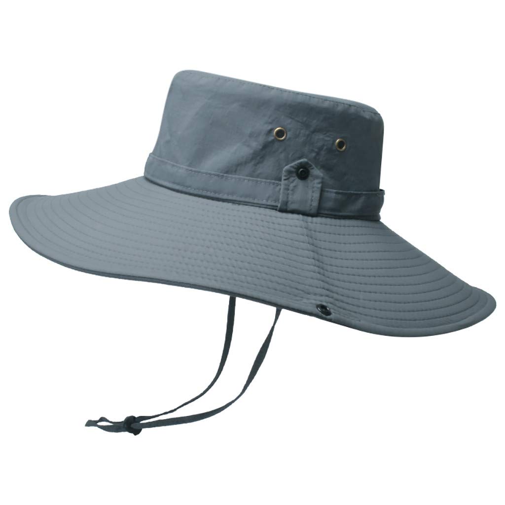 Foldable Waterproof Men's Fisherman Hat - Breathable Sun Protection Cap for Outdoor Activities, Fishing, Hiking & Beach - Adjustable Bucket Hat for Teens & Boys
