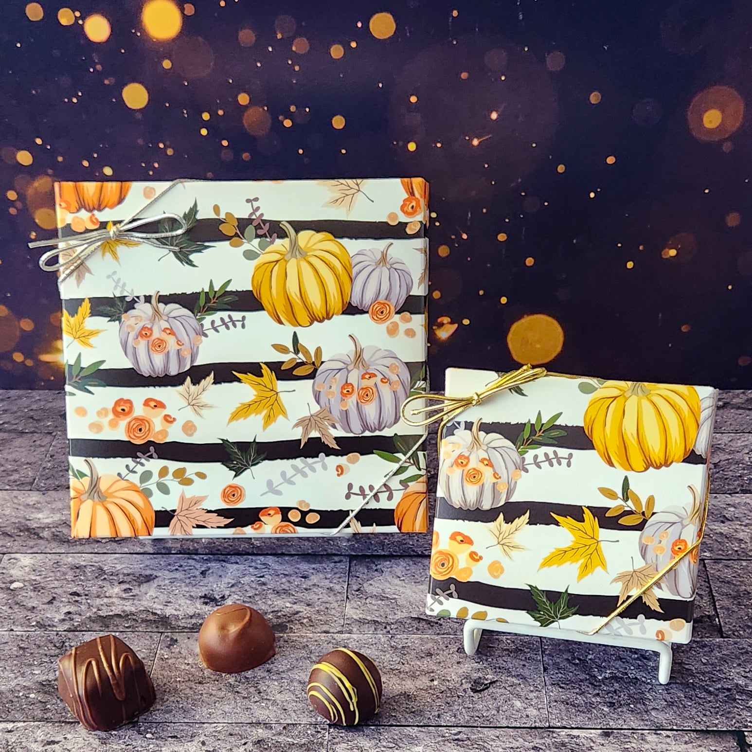 Premium Harvest Gathering Themed Gift Box - Assorted Seasonal Treats & Decorations | Perfect for Thanksgiving, Autumn Parties & Holiday Gifting