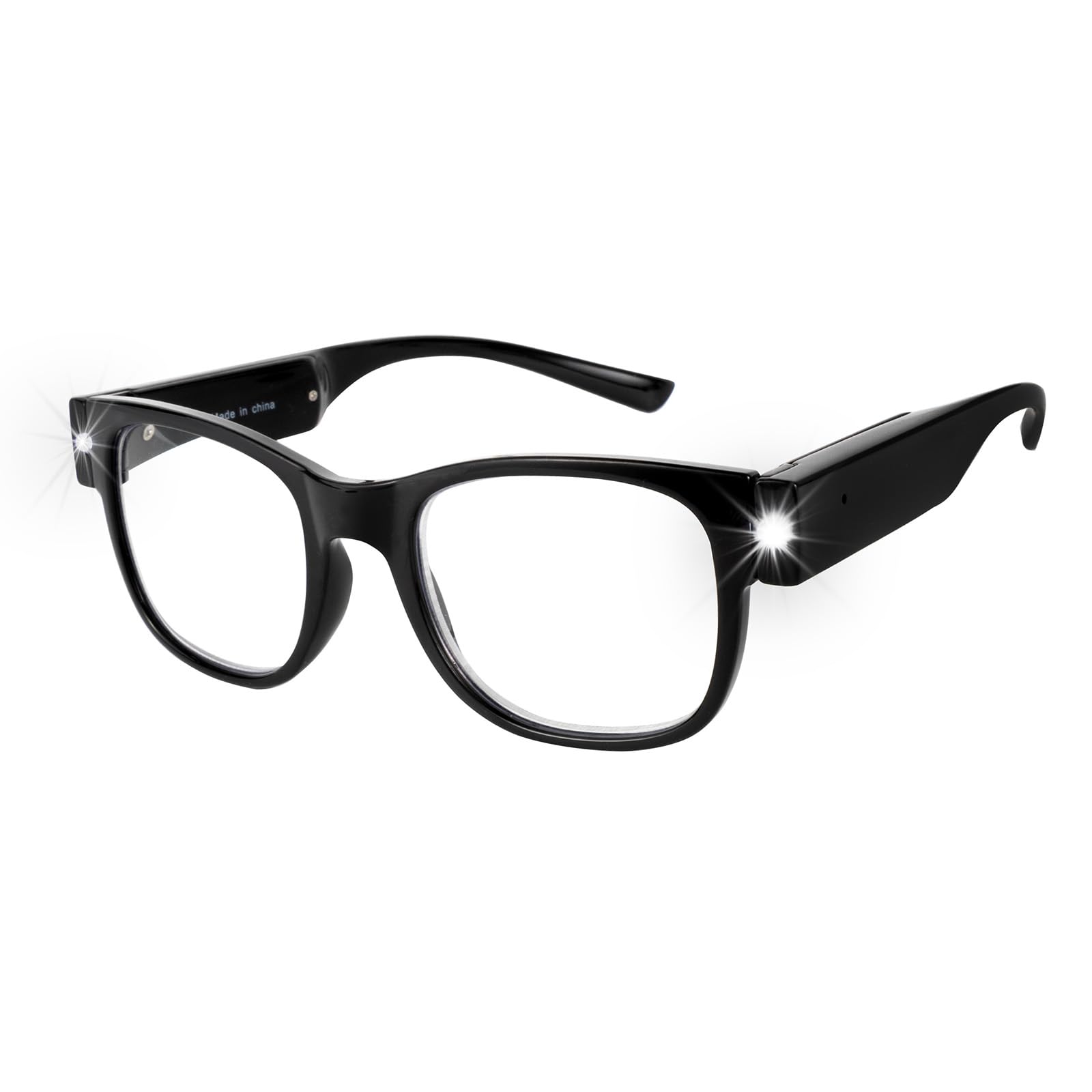 USB Rechargeable LED Reading Glasses with Light - Adjustable Brightness for Men & Women - Perfect for Night Reading, Crafts, and Low Light Conditions