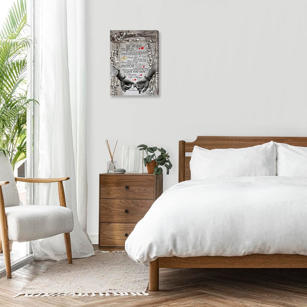 Hold Fizz Romantic Wall Art for Wife - 11x14 Inch - Perfect for Valentine's Day & Anniversary Gifts
