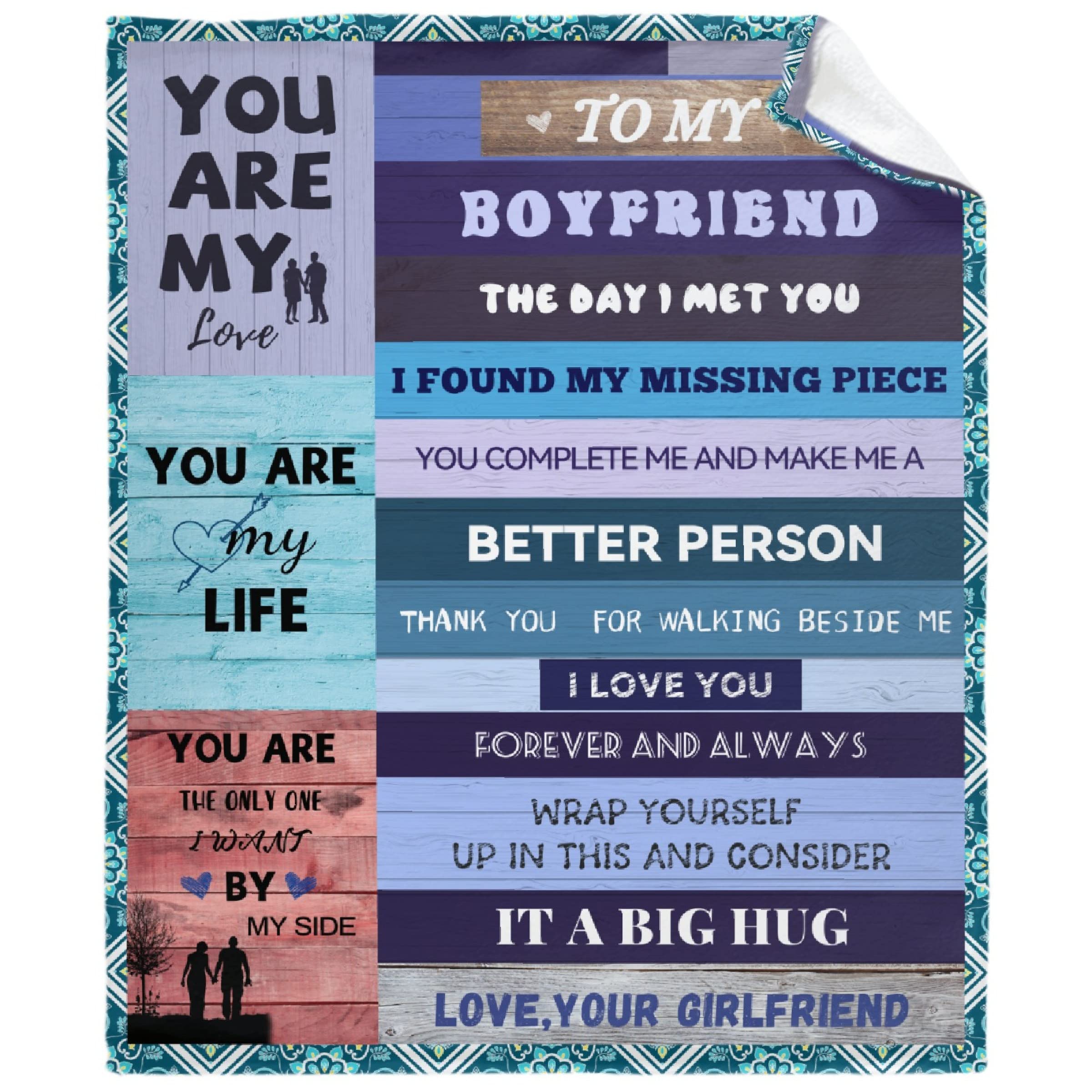 Soft Cozy Flannel Throw Blanket for Boyfriend Gift - 60