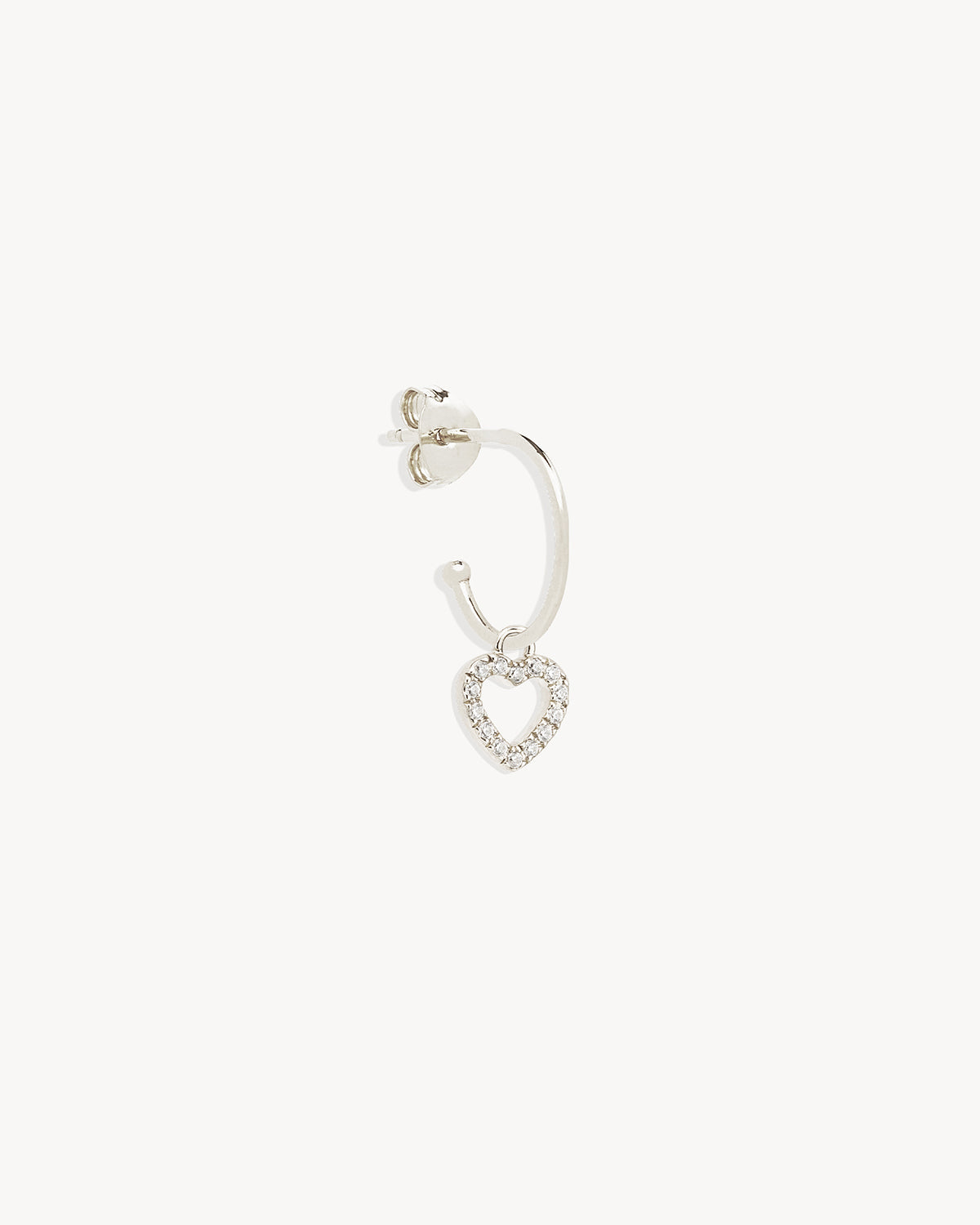 14K Solid White Gold Eternal Love Diamond Hoop Earrings for Women - Perfect for Anniversary Gifts & Special Occasions