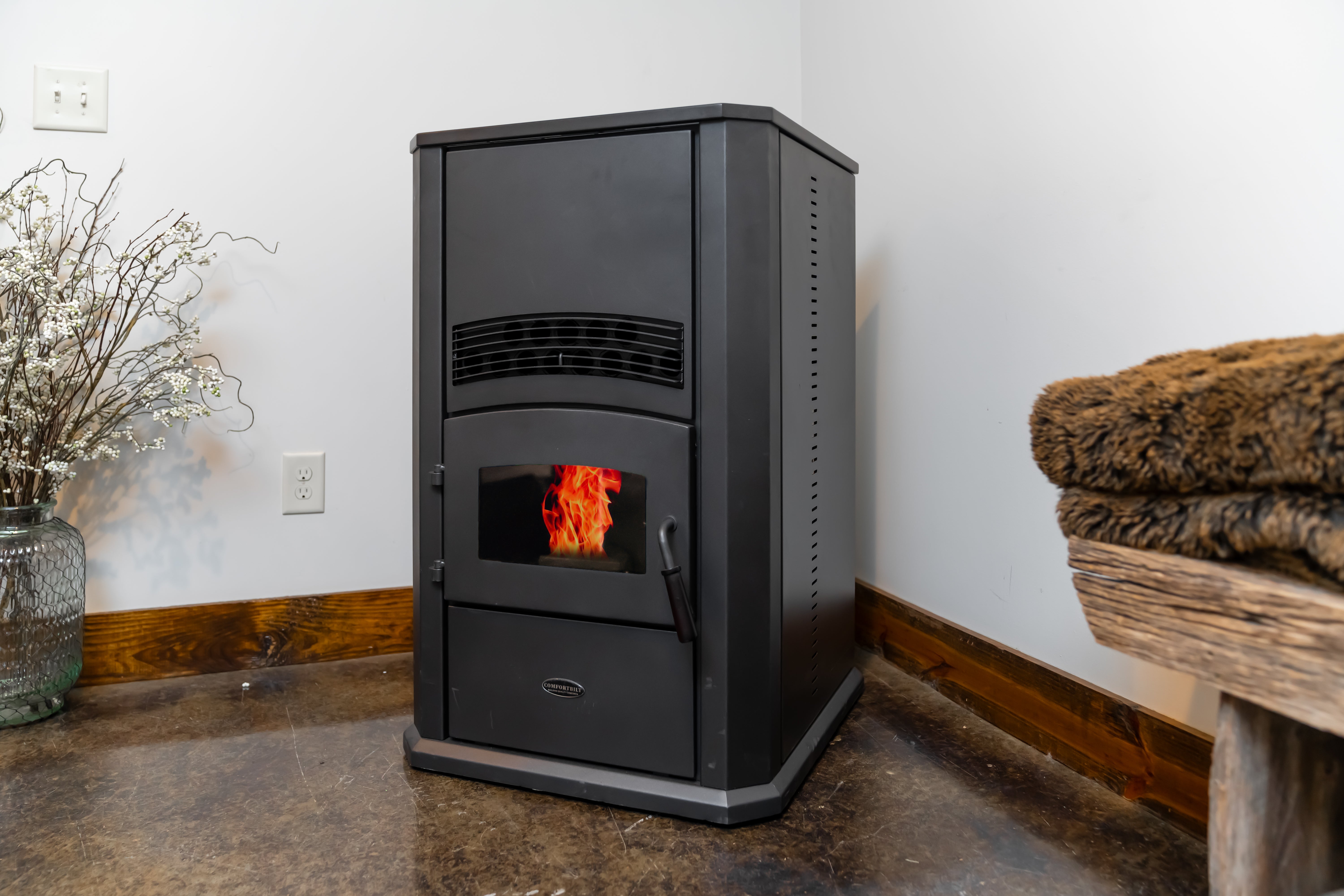 ComfortBilt HP42 Pellet Stove - 87.5% Efficiency, 120LB Hopper | Most Efficient American Pellet Stove for Home Heating & Energy Savings