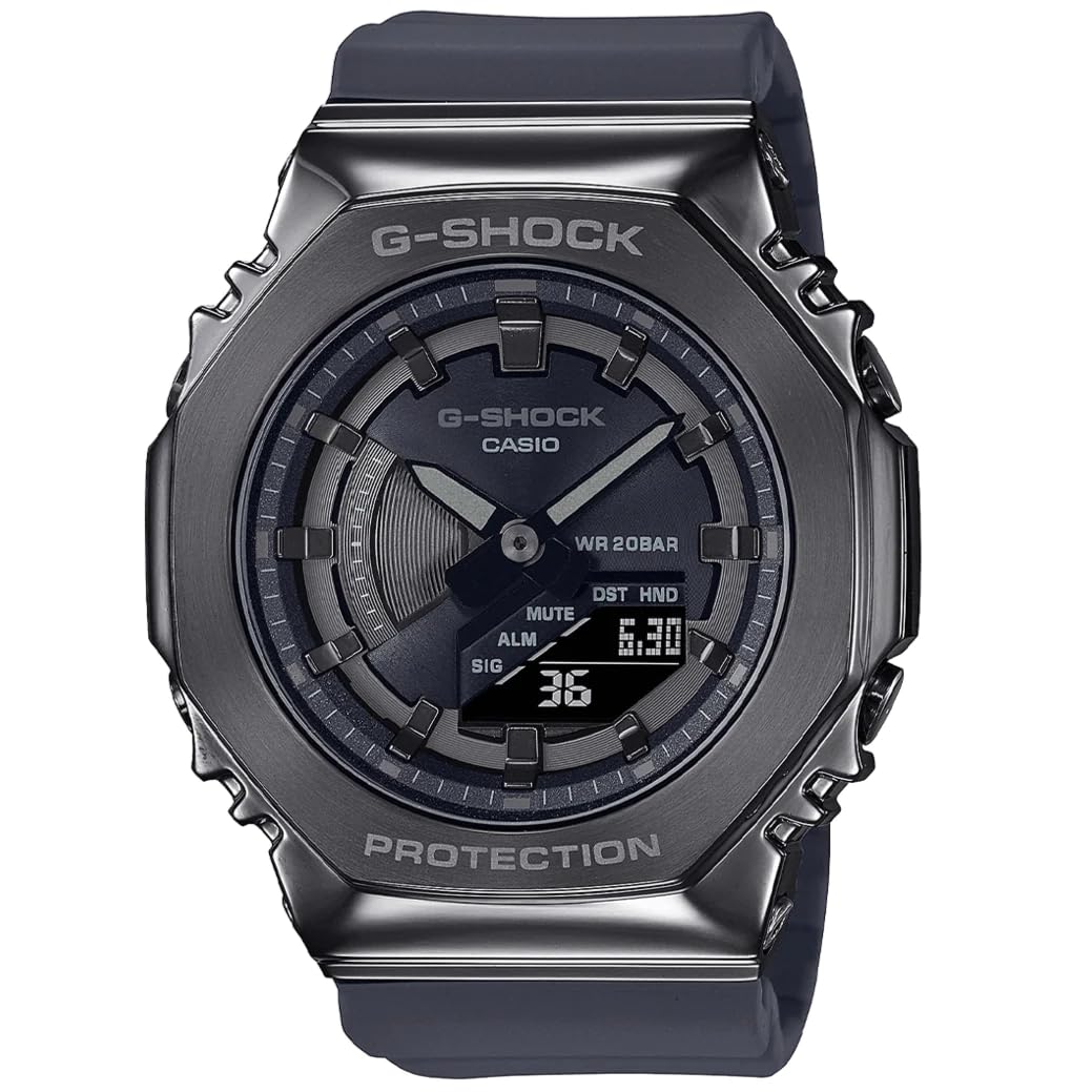 Casio GM-S2100B-8AER Men's Analog-Digital Quartz Watch with Durable Plastic Strap - Water Resistant Sports & Casual Watch for Men, Perfect for Outdoor Activities, Work & Everyday Wear