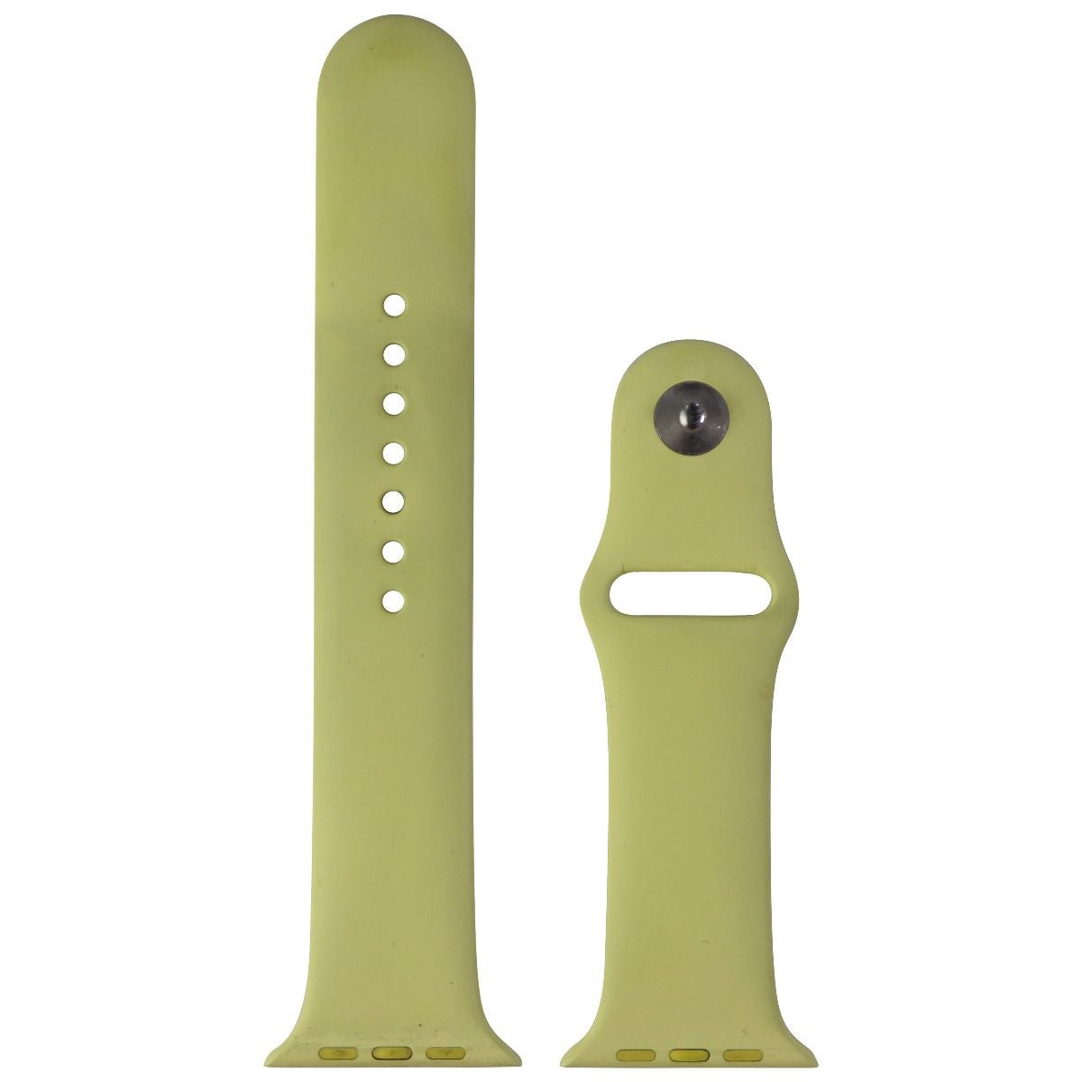 Apple Watch Band 44mm - Compatible with Series 1/2/3/4/5/6/7/8/SE, 42mm 44mm 45mm Models - Soft Silicone Sport Strap (M/L Size) - Lemonade Color - Perfect for Workouts, Running & Everyday Wear