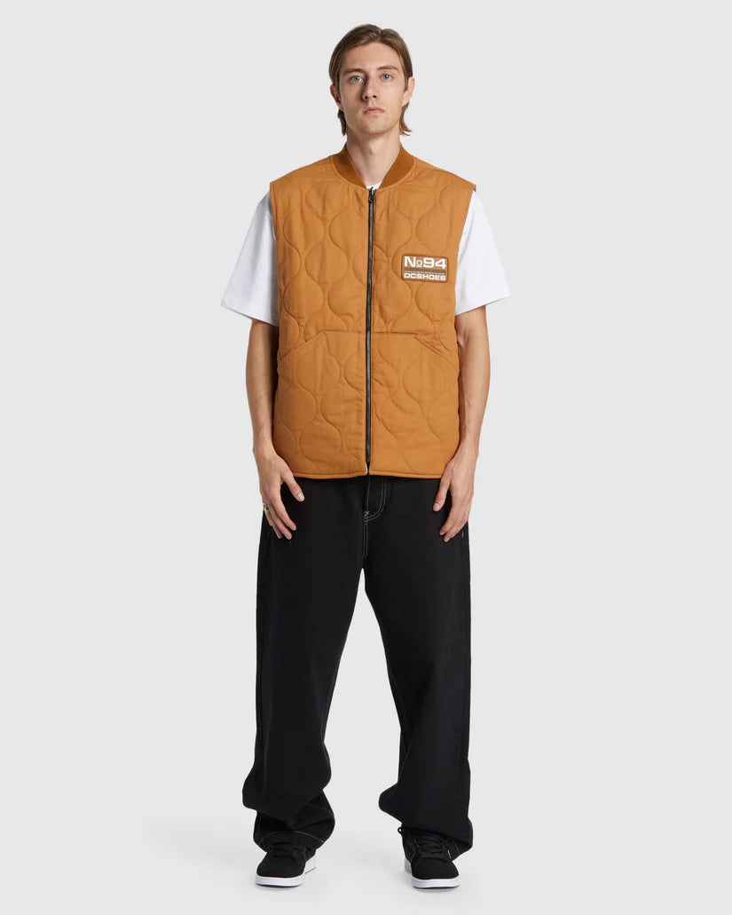 DC Comics Reversible No. 94 Worker Vest - Men's Superhero Graphic Jacket for Casual Wear, Cosplay & Comic Con Events