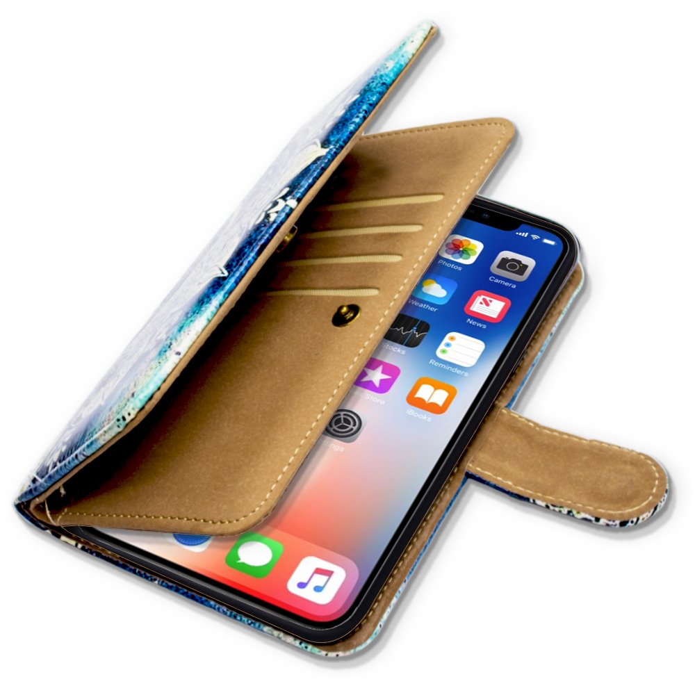 Premium PU Leather Wallet Case for iPhone 11 Pro Max - Princely Paisley Design with Card Slots, ID Holder & Wrist Strap | Stylish Flip Folio Cover for Everyday Protection, Business & Travel Use